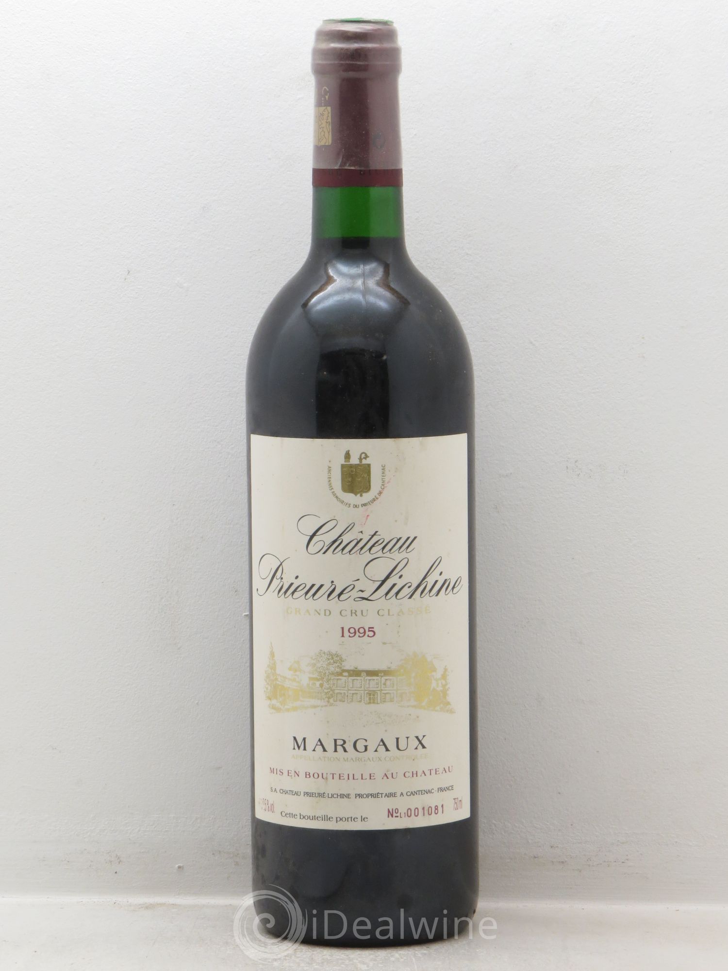 Château Prieuré Lichine 4ème Grand Cru Classé 1995 - Lot de 1 bouteille - 0