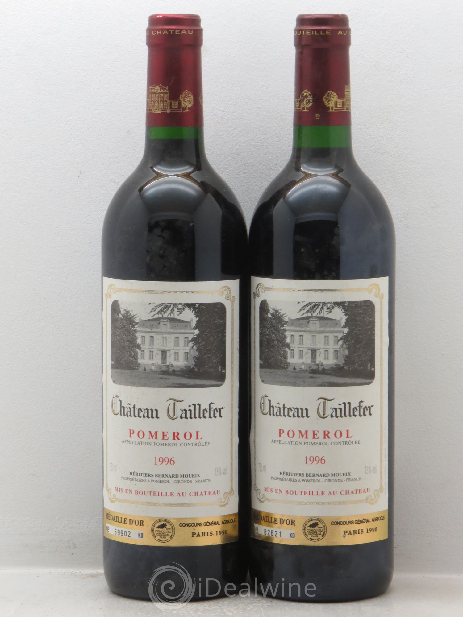Château Taillefer 1996 - Lot de 2 bouteilles - 0