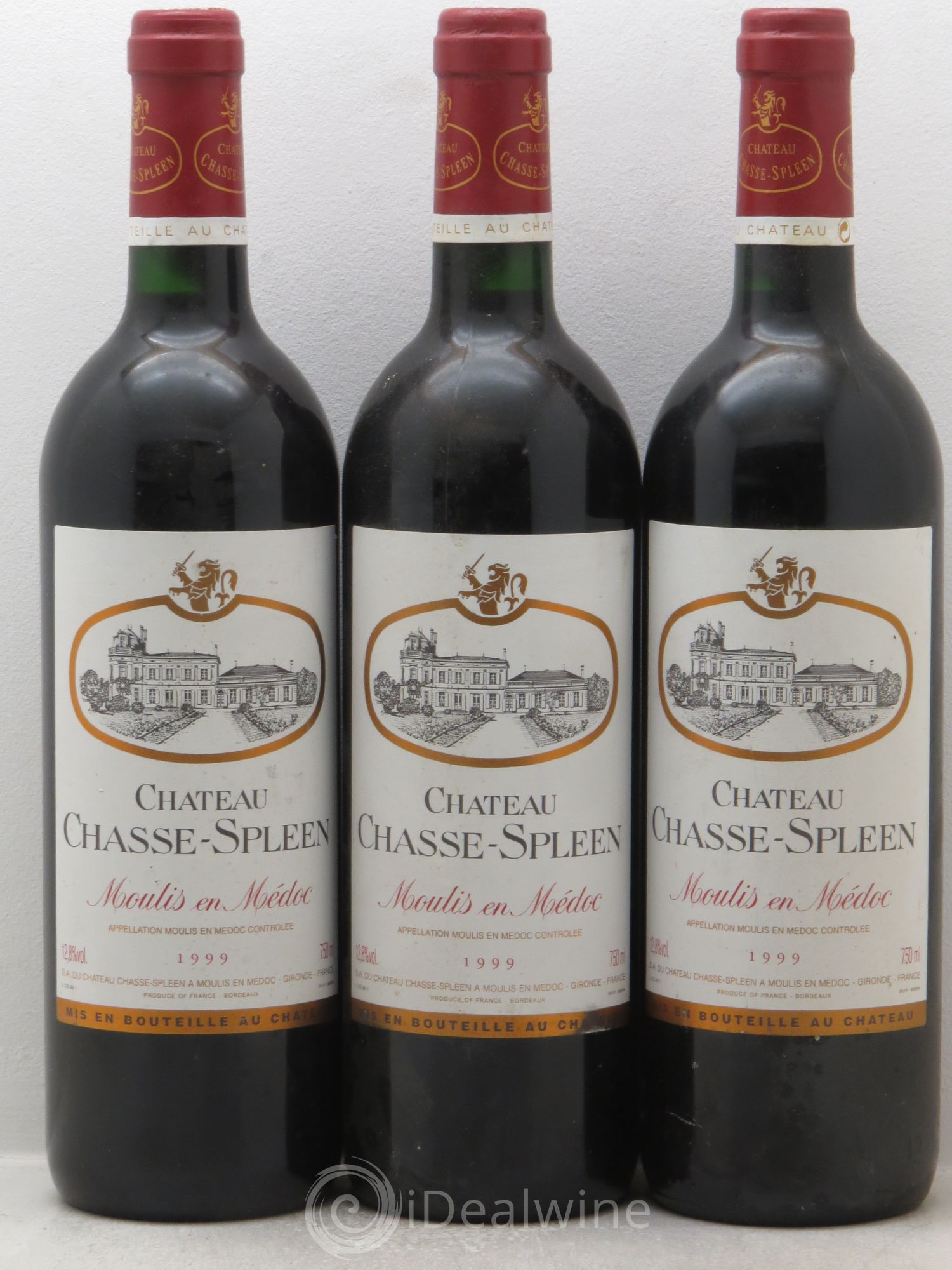 Château Chasse Spleen 1999 - Lot de 3 bouteilles - 0