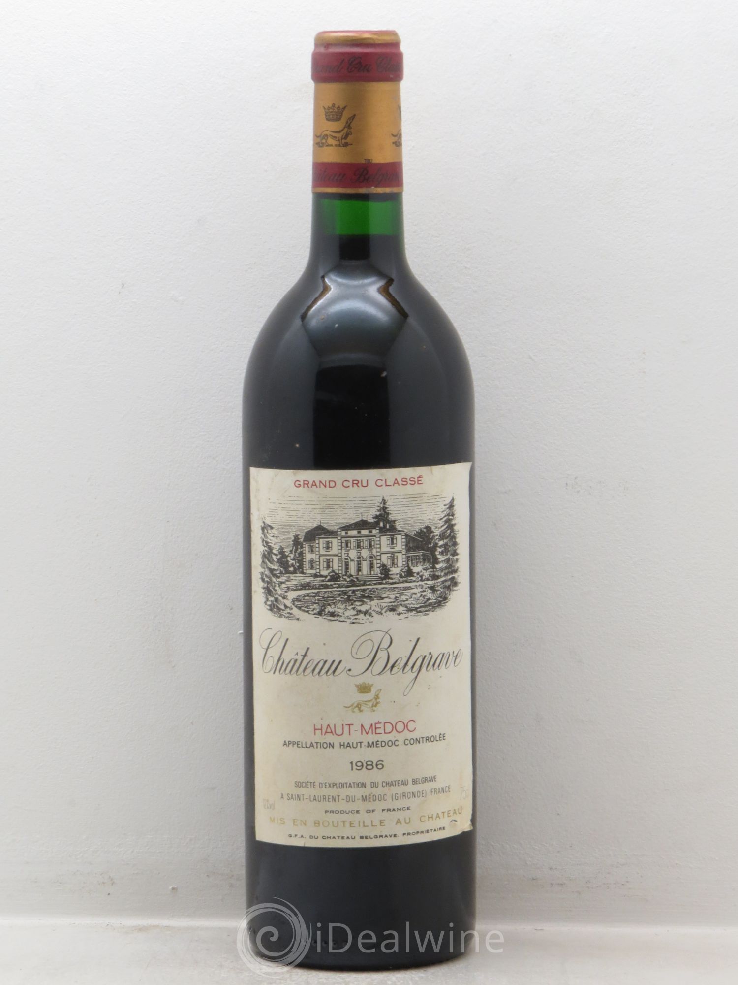 Château Belgrave 5ème Grand Cru Classé 1986 - Lot de 1 bouteille - 0