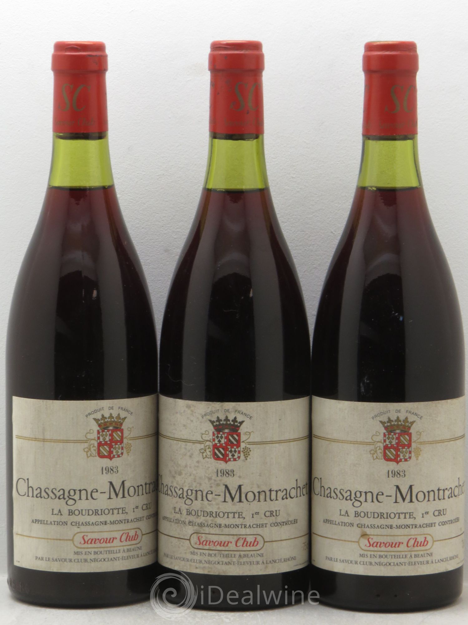 Chassagne-Montrachet 1er Cru Savour Club 1983 - Lot de 3 bouteilles - 0