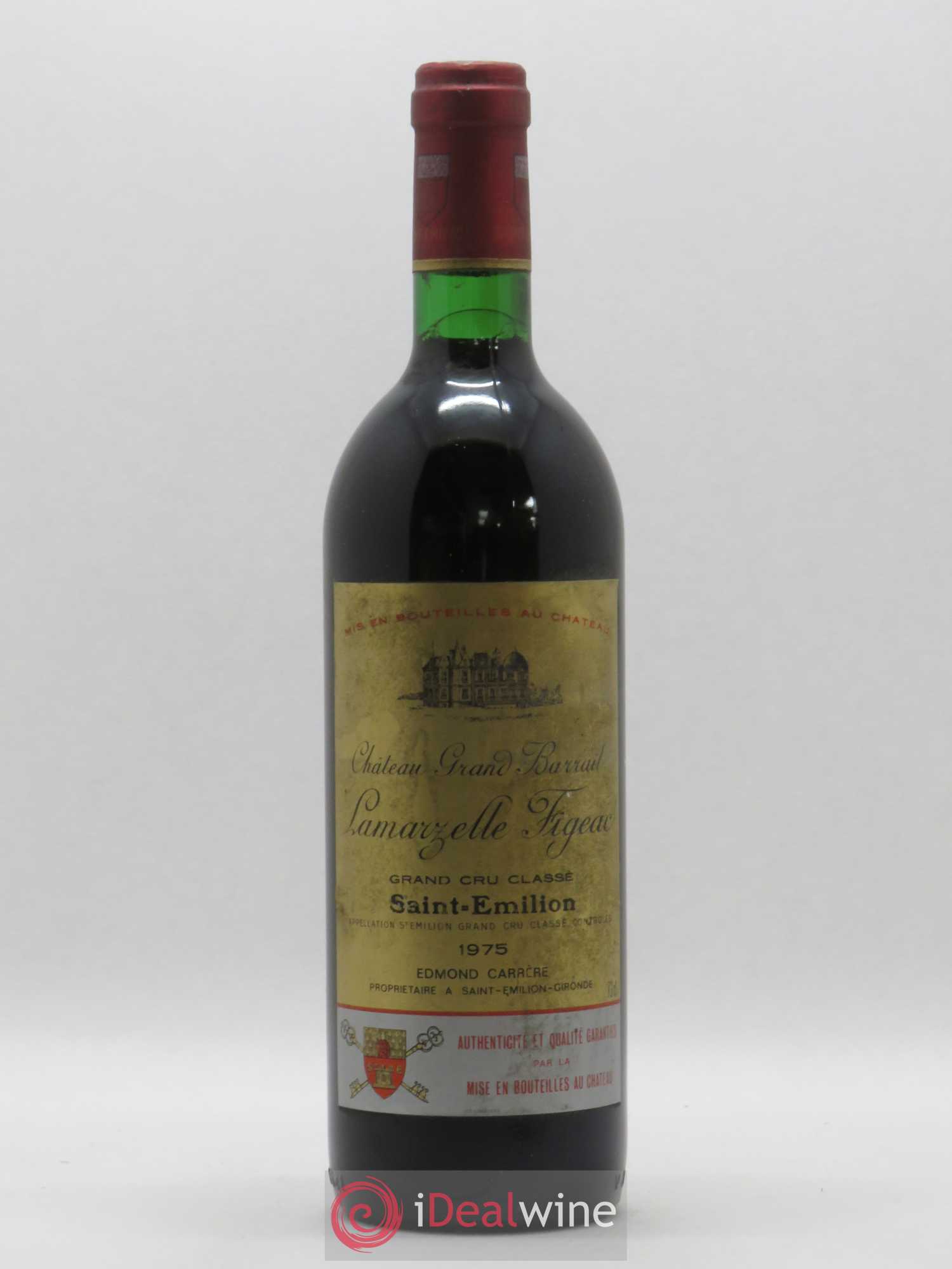 Château Grand Barrail Lamarzelle Figeac Grand Cru Classé 1975 - Lot de 1 bouteille - 0