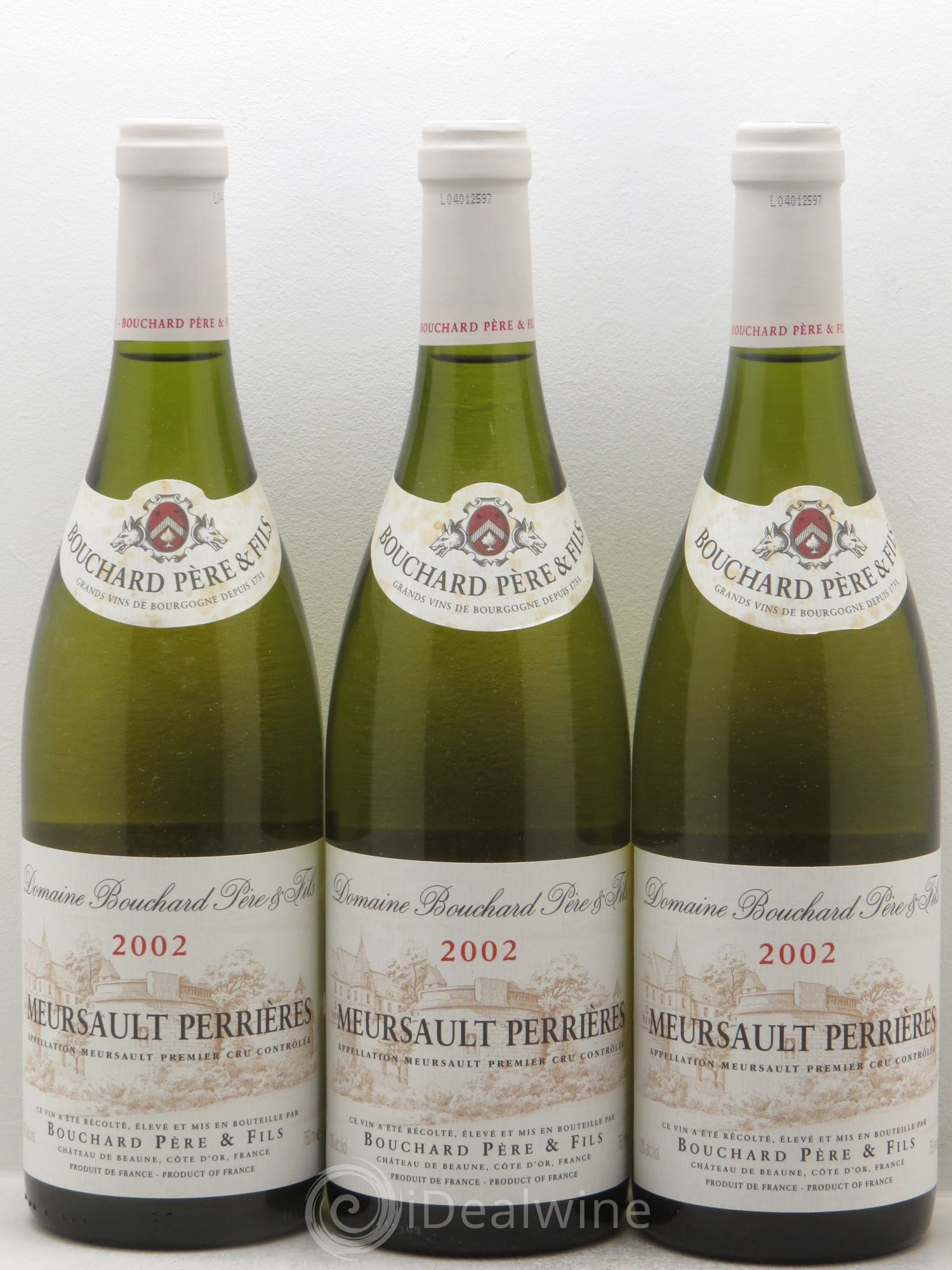 Meursault 1er Cru Perrières Bouchard Père & Fils 2002 - Lot de 3 bouteilles - 0