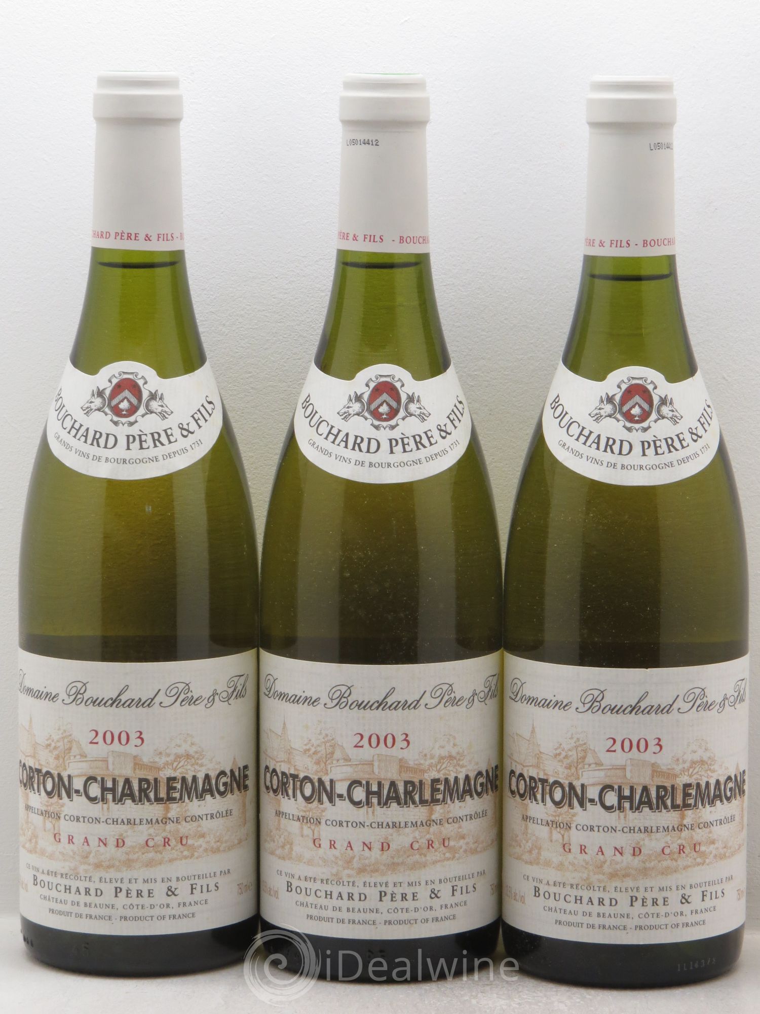Corton-Charlemagne Grand Cru Bouchard Père & Fils 2003 - Lot de 3 bouteilles - 0