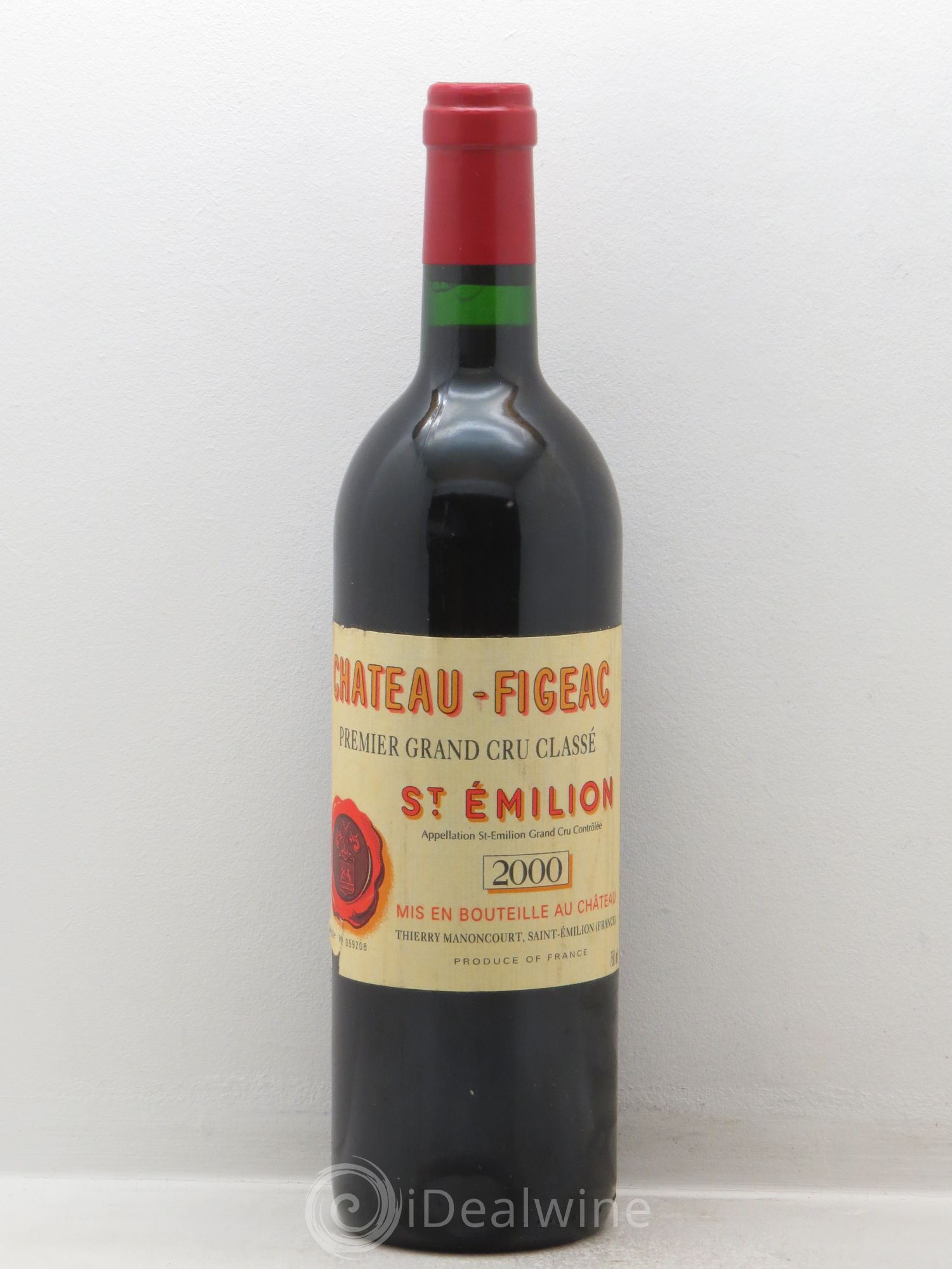 Château Figeac 1er Grand Cru Classé A 2000 - Lot de 1 bouteille - 0