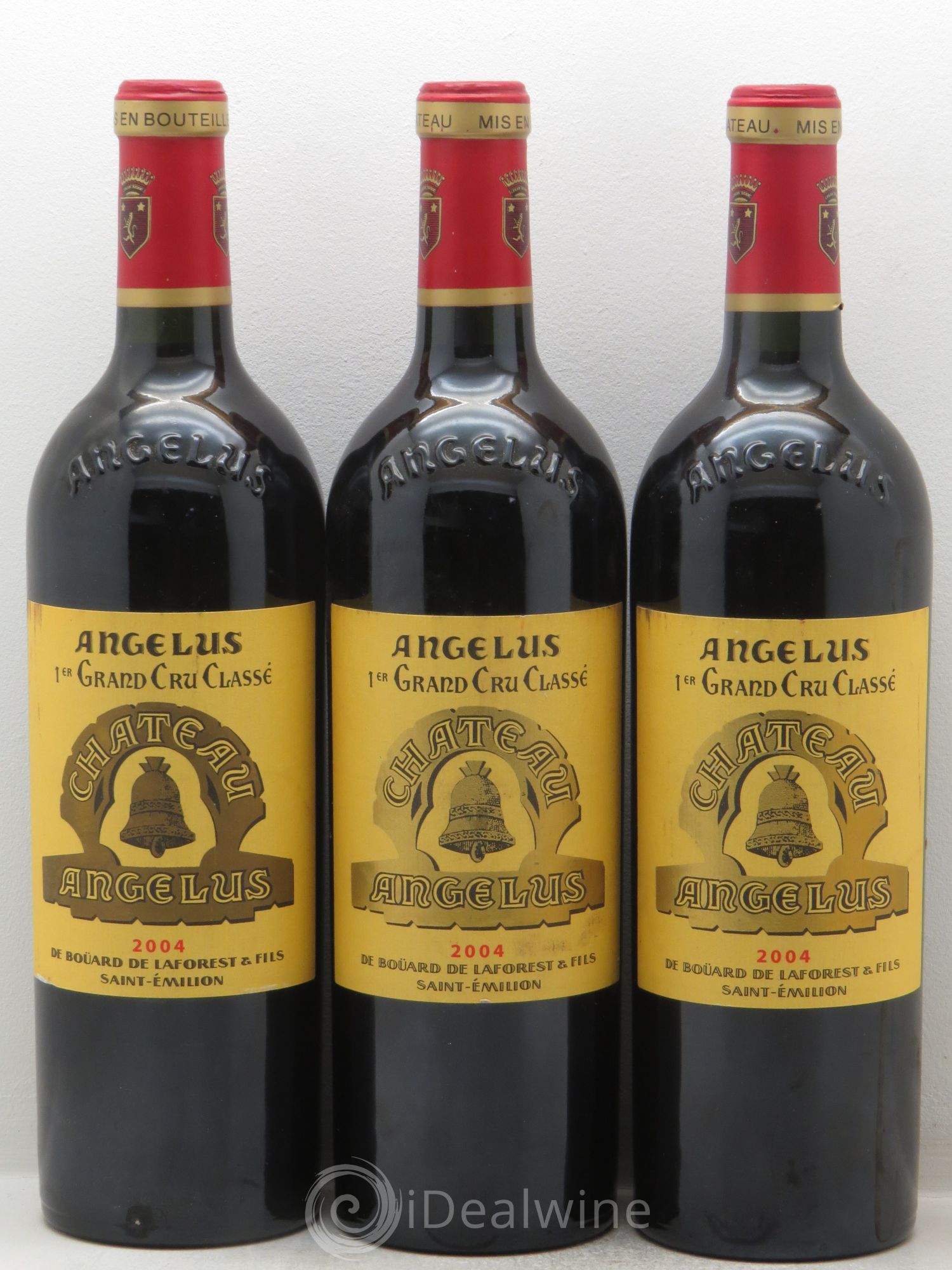 Château Angélus 1er Grand Cru Classé A 2004 - Lot de 3 bouteilles - 0