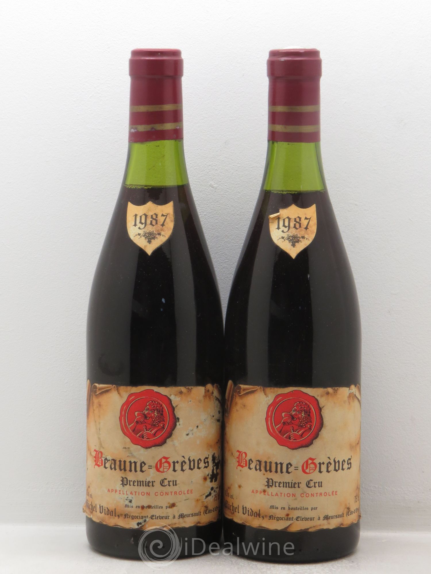 Beaune 1er Cru M.Vidal (sans prix de réserve) 1987 - Posten von 2 Flaschen - 0