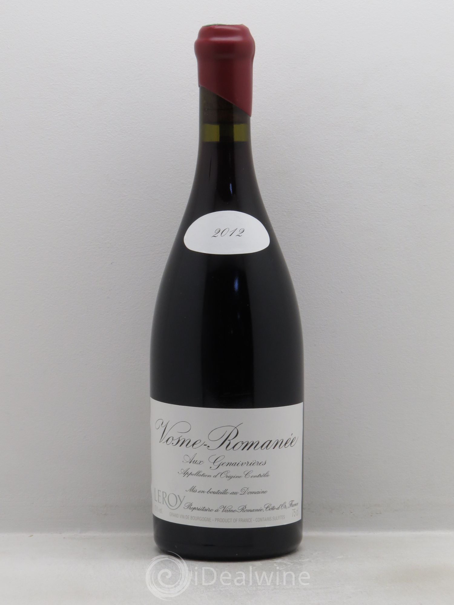 Vosne-Romanée Les Genaivrières Leroy (Domaine) 2012 - Lot de 1 bouteille - 0