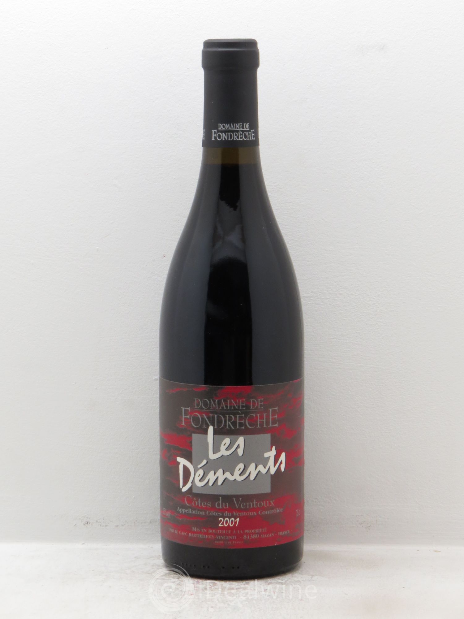 Ventoux Les Déments Domaine Fondrèche 2001 - Posten von 1 Flasche - 0