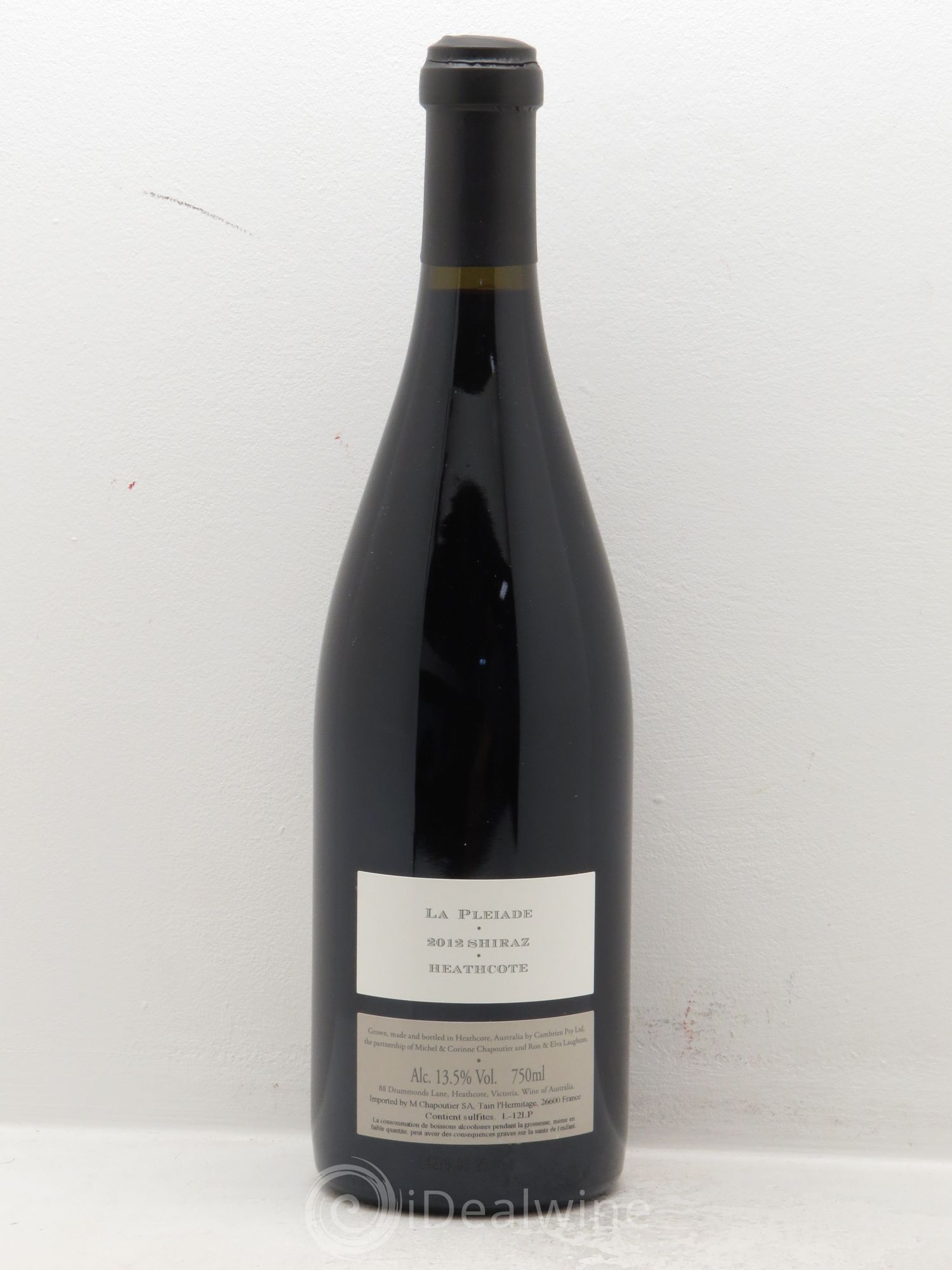 Australie Cambrien La Pleiade Chapoutier 2012 - Lot de 1 bouteille - 1