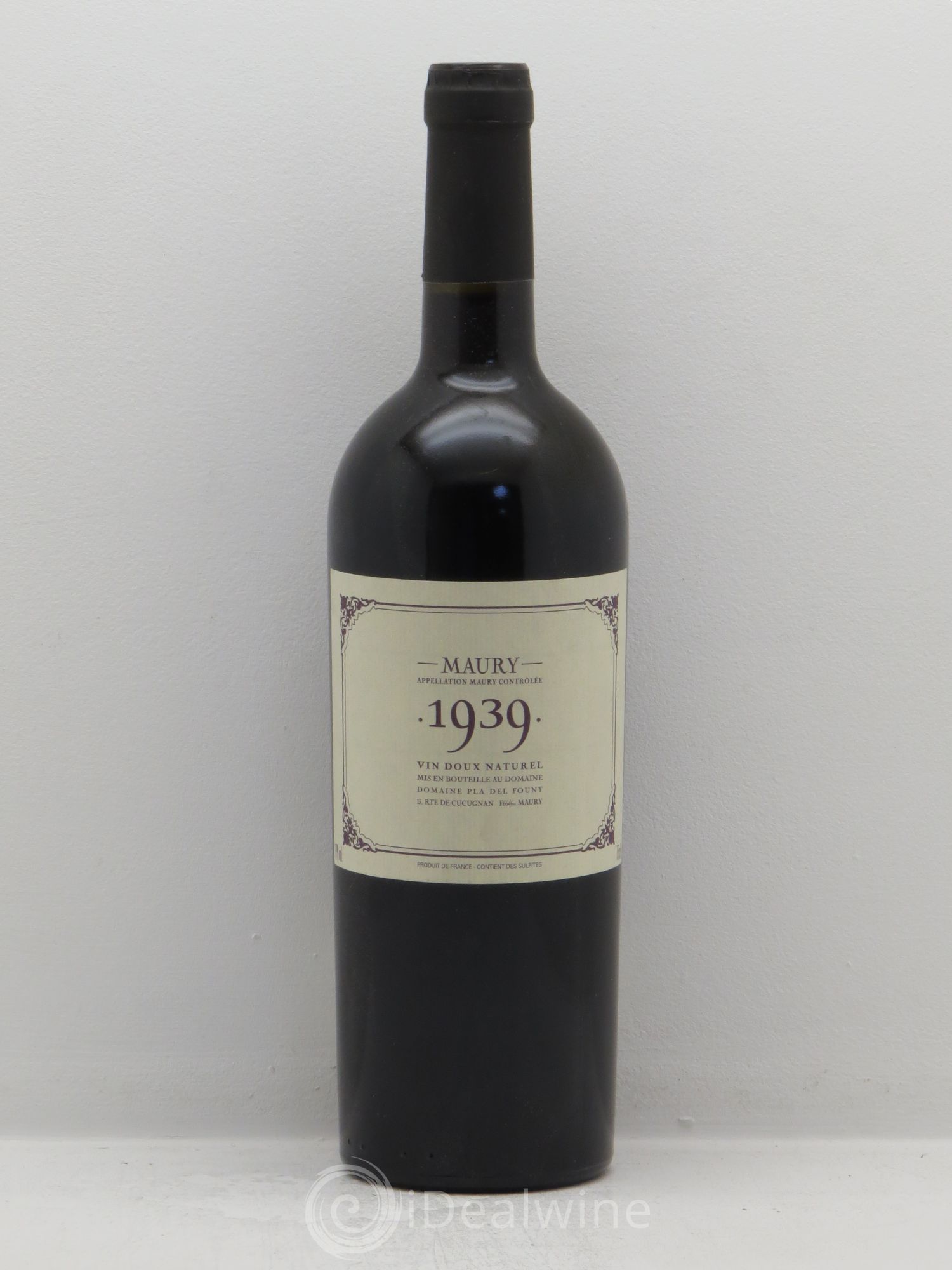Maury Pla del Fount (Domaine) 1939 - Lot de 1 bouteille - 0
