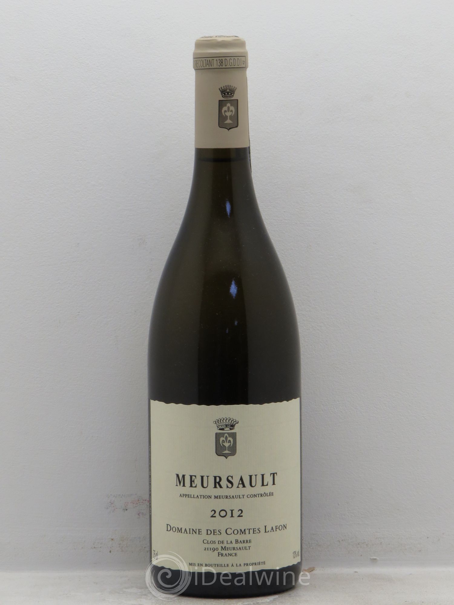 Meursault Comtes Lafon (Domaine des) 2012 - Lot de 1 bouteille - 0