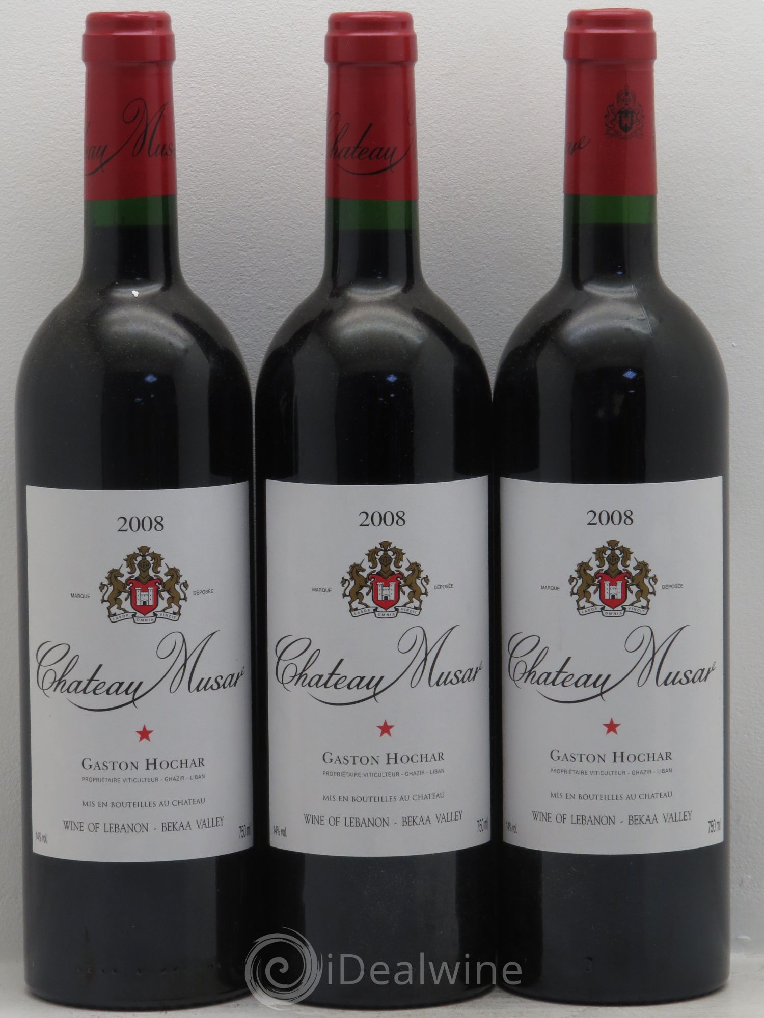 Château Musar Serge Hochar 2008 - Lot de 3 bouteilles - 0