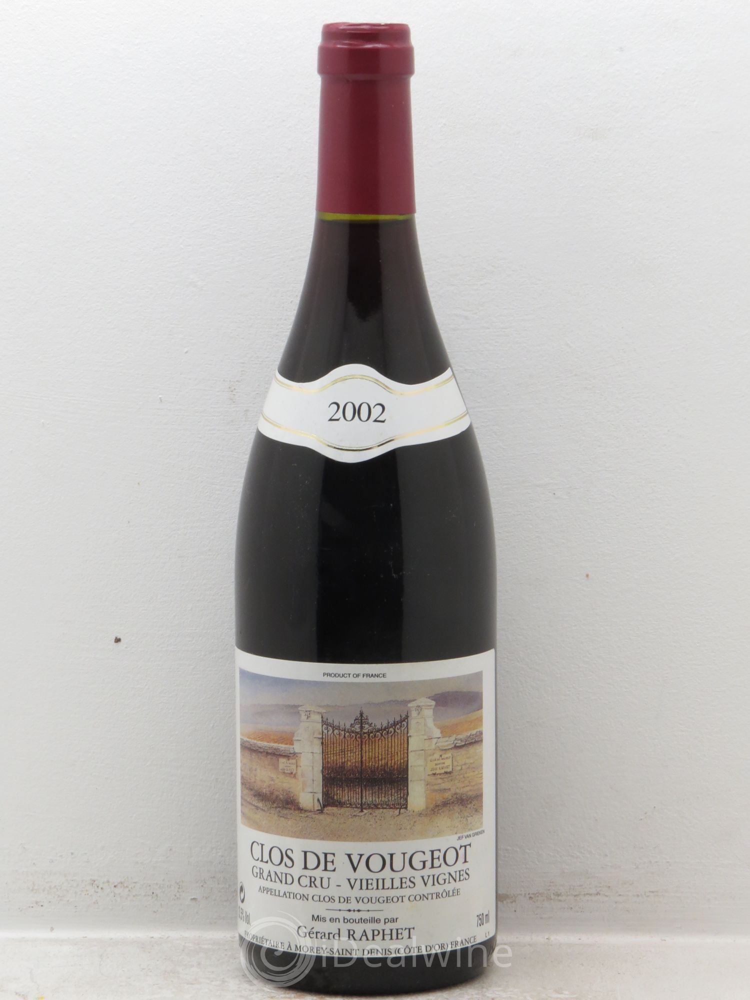 Clos de Vougeot Grand Cru Vieilles Vignes Domaine Gérard Raphet 2002 - Posten von 1 Flasche - 0