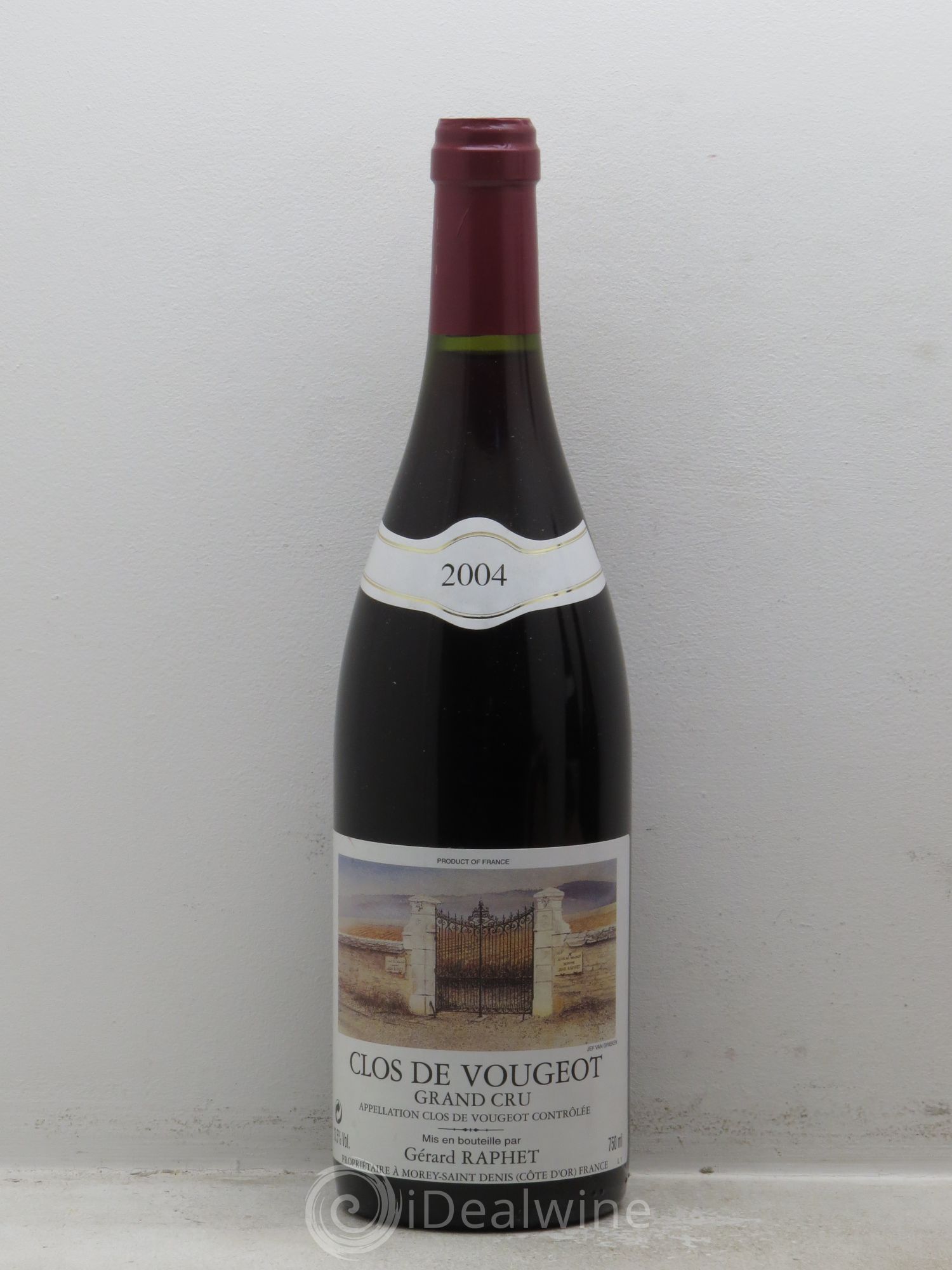 Clos de Vougeot Grand Cru Domaine Gérard Raphet 2004 - Lot de 1 bouteille - 0