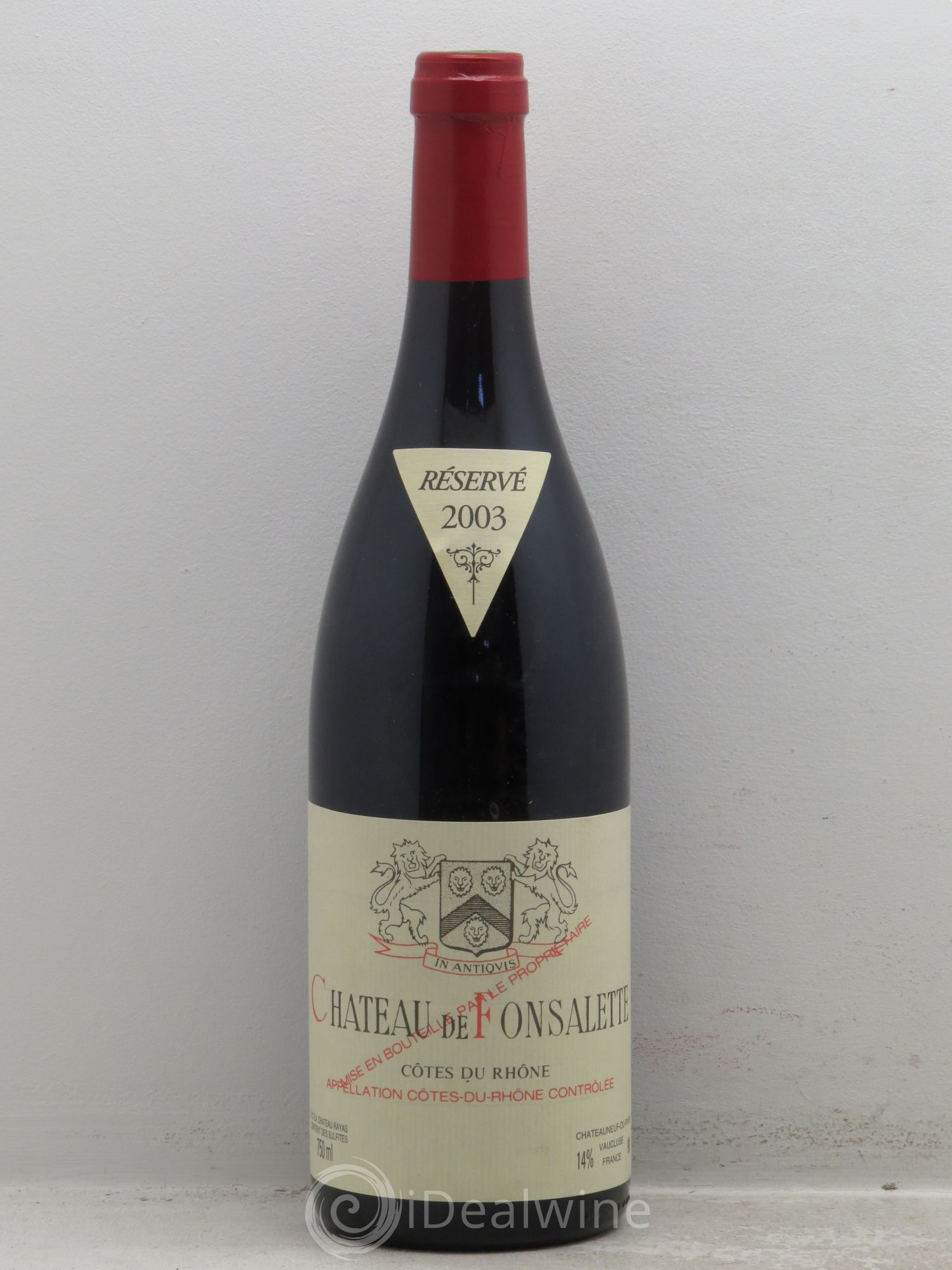 Côtes-du-Rhône Château de Fonsalette Emmanuel Reynaud 2003 - Lot de 1 bouteille - 0