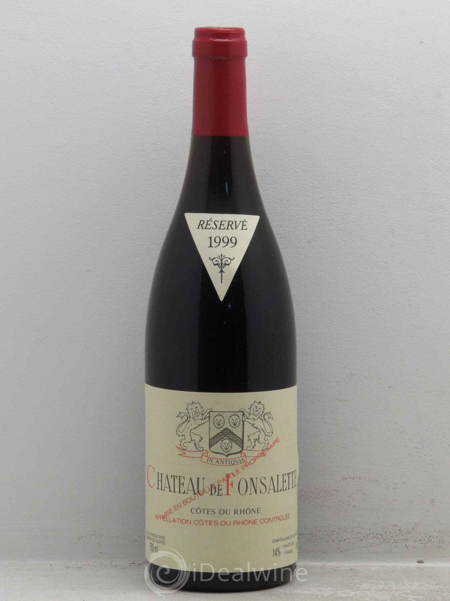 Côtes-du-Rhône Château de Fonsalette Emmanuel Reynaud 1999 - Lot de 1 bouteille - 0