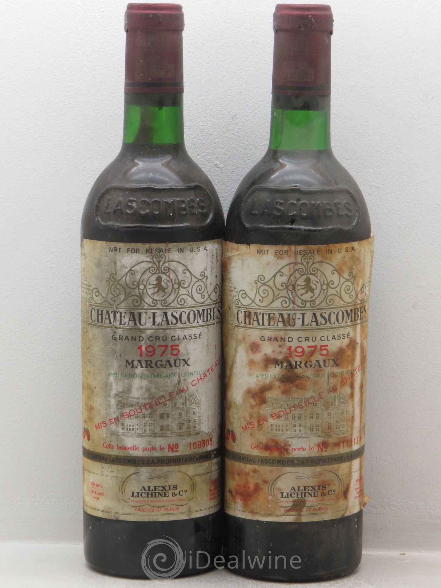 Château Lascombes 2ème Grand Cru Classé 1975 - Lot de 2 bouteilles - 0