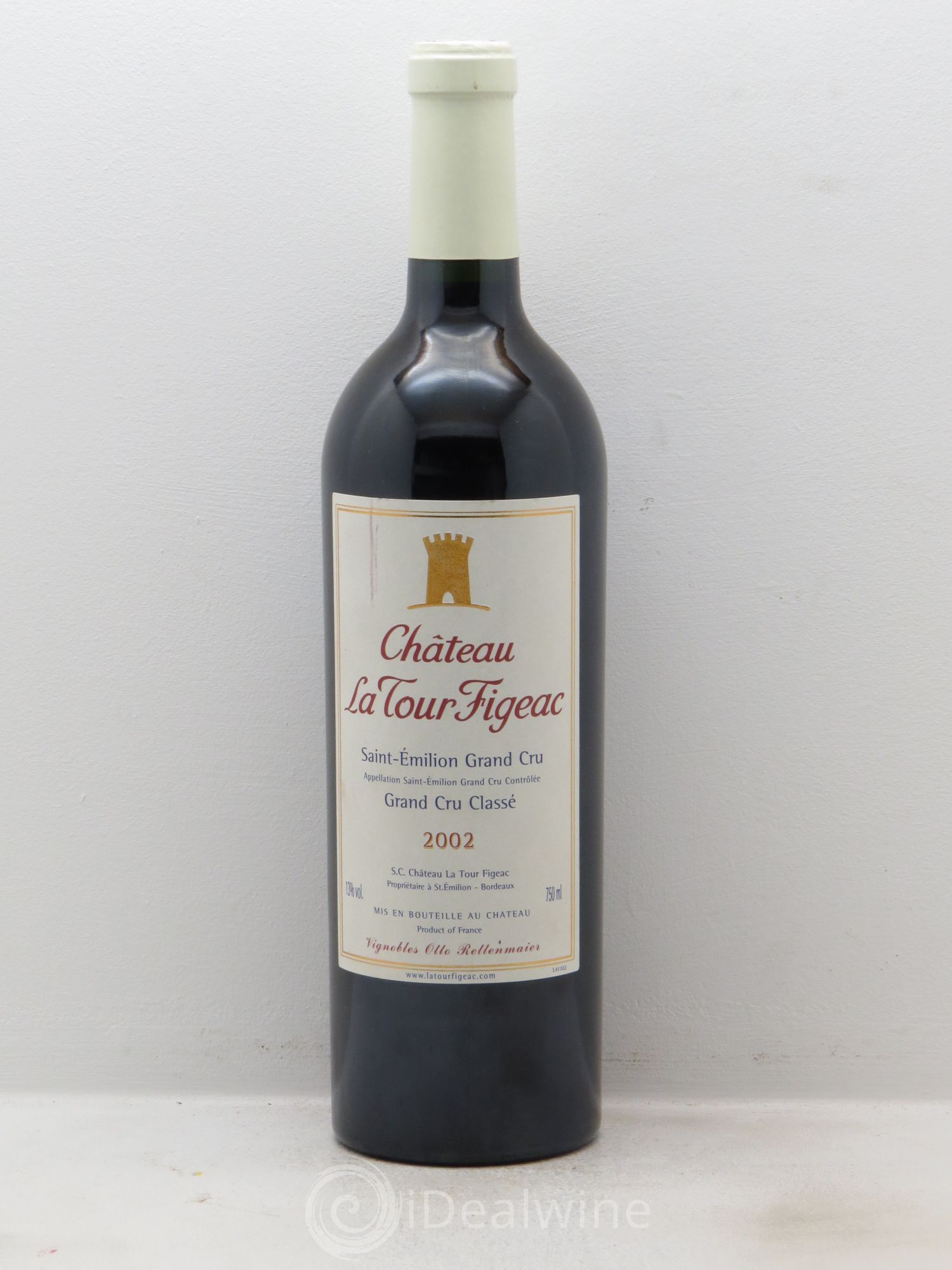 Château la Tour Figeac Grand Cru Classé 2002 - Lot de 1 bouteille - 0