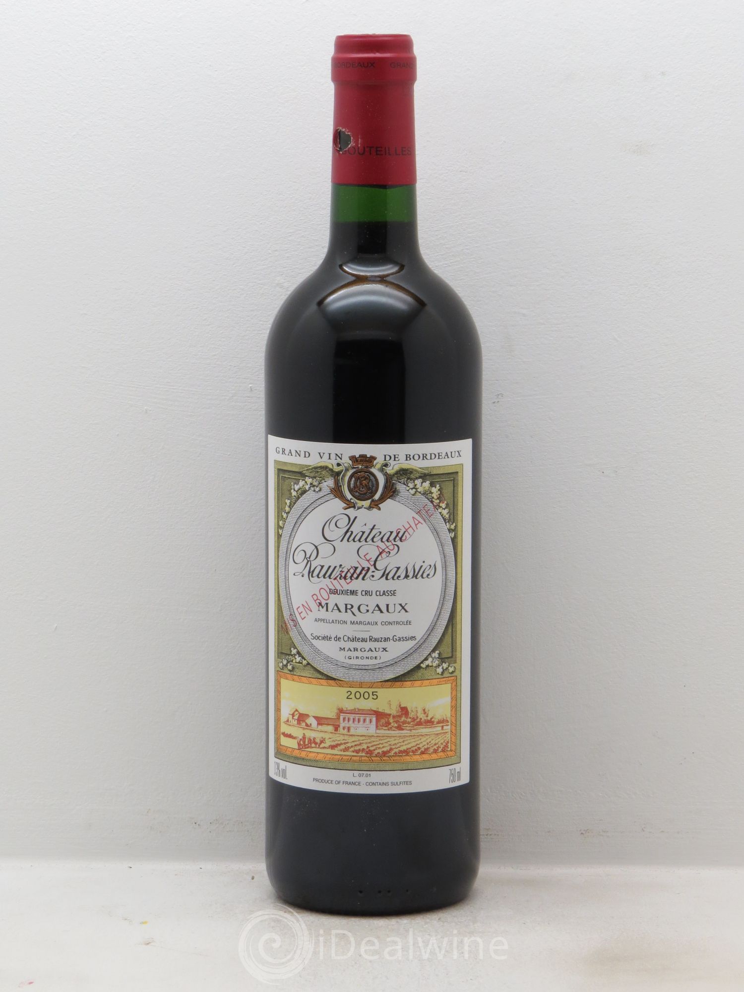 Château Rauzan-Gassies 2ème Grand Cru Classé 2005 - Lot de 6 bouteilles - 0