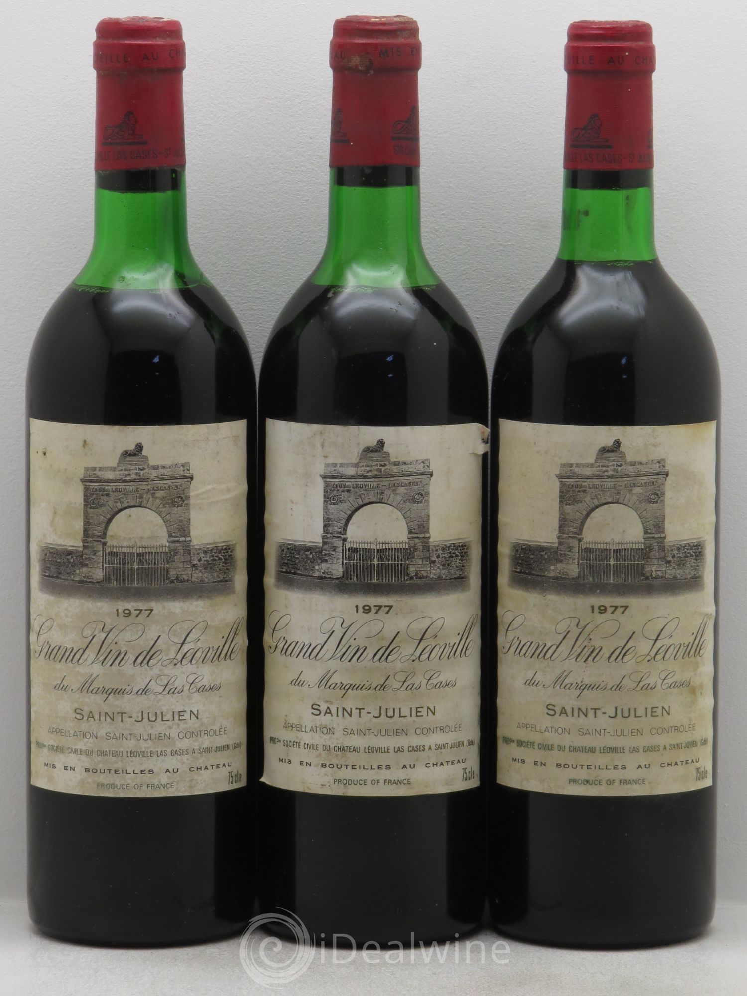 Château Léoville Las Cases 2ème Grand Cru Classé 1977 - Lot de 3 bouteilles - 0