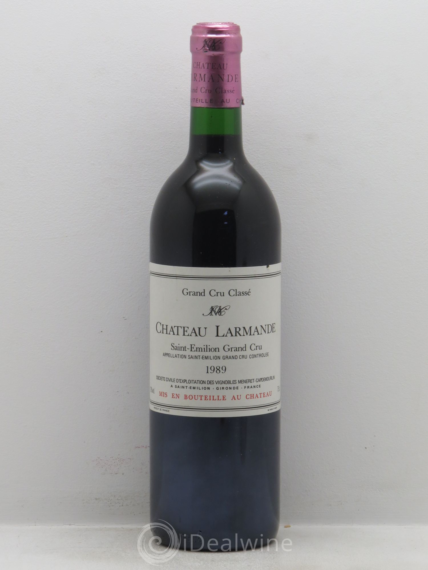 Château Larmande Grand Cru Classé 1989 - Lot de 1 bouteille - 0
