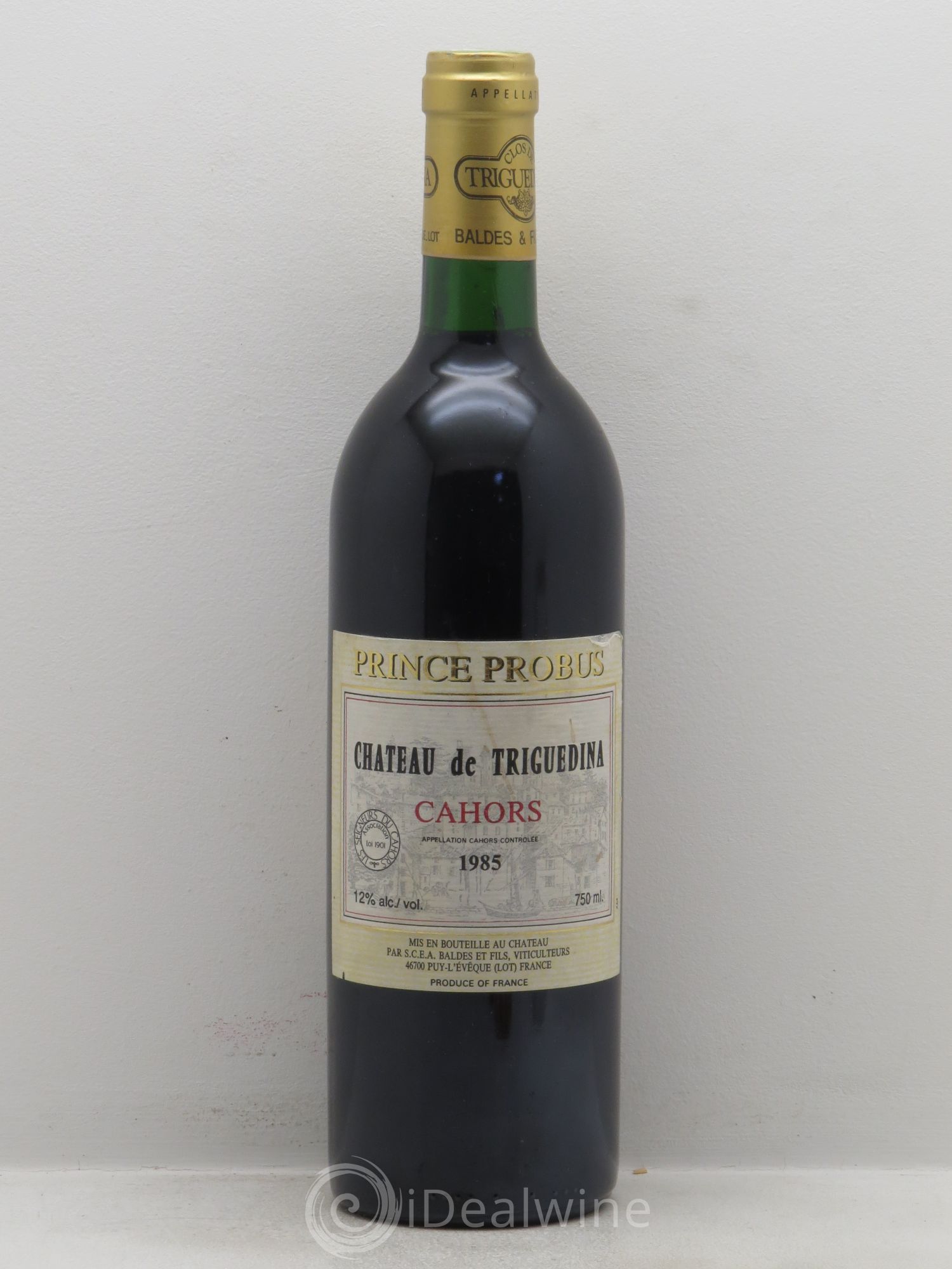 Cahors Clos Triguedina Probus Jean-Luc Baldès 1985 - Lot de 1 bouteille - 0