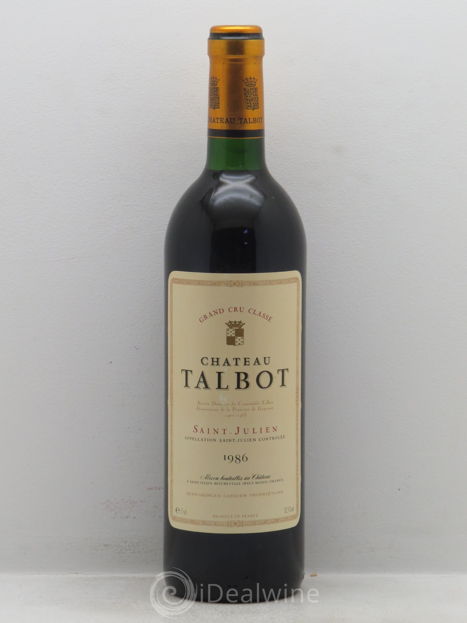 Château Talbot 4ème Grand Cru Classé 1986 - Lot de 1 bouteille - 0