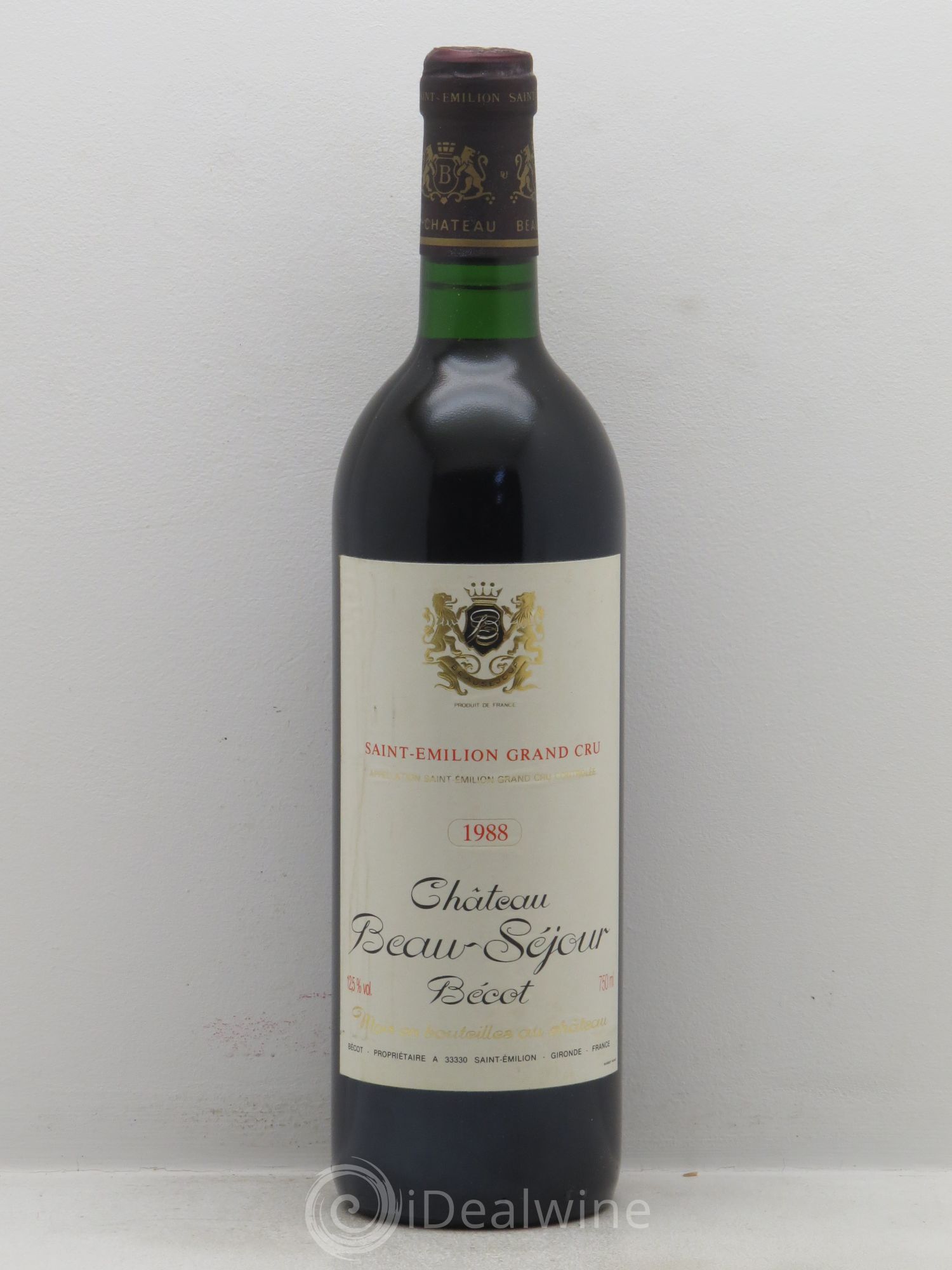 Château Beau-Séjour Bécot 1er Grand Cru Classé B 1988 - Lot de 1 bouteille - 0