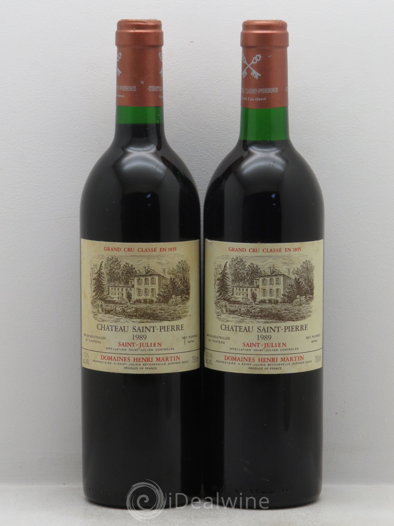 Château Saint-Pierre 4ème Grand Cru Classé 1989 - Lot de 2 bouteilles - 0