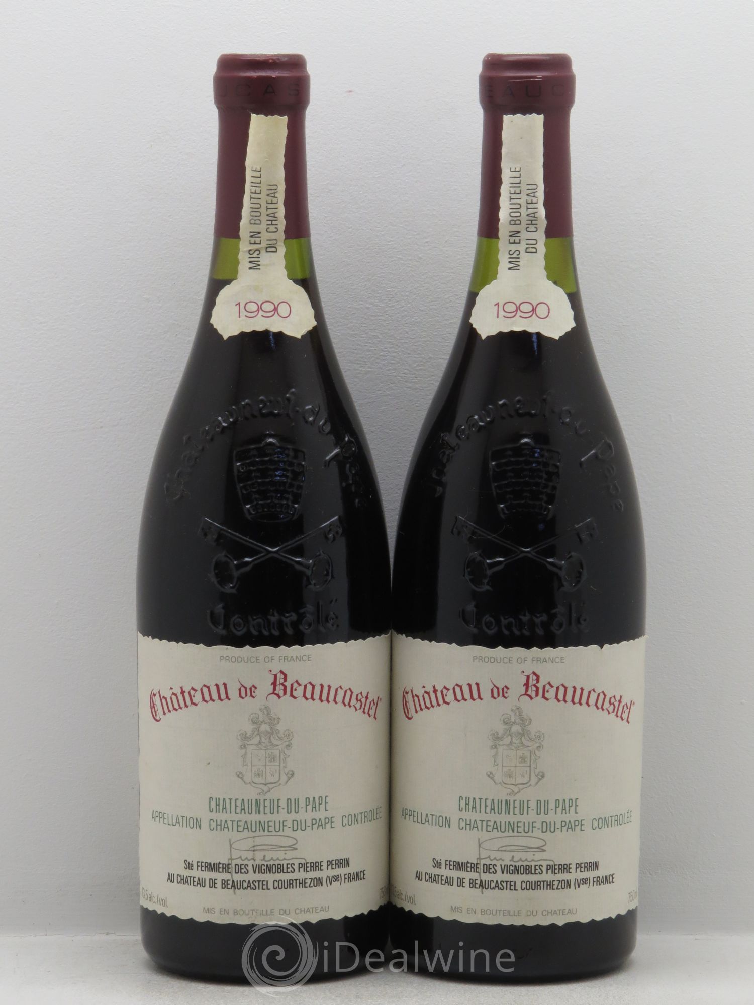 Châteauneuf-du-Pape Château de Beaucastel Famille Perrin 1990 - Lot de 2 bouteilles - 0