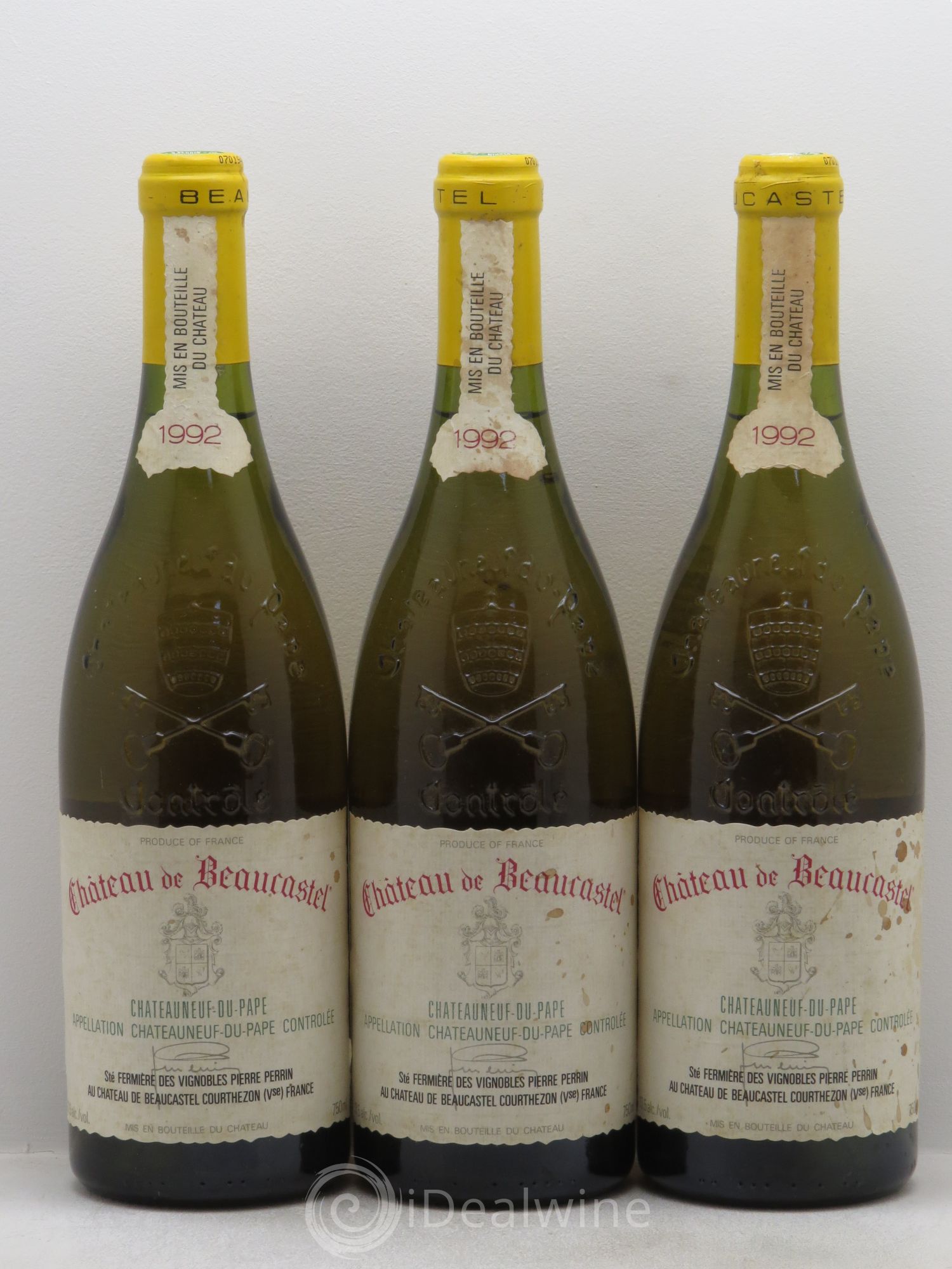 Châteauneuf-du-Pape Château de Beaucastel Famille Perrin 1992 - Lot de 3 bouteilles - 0