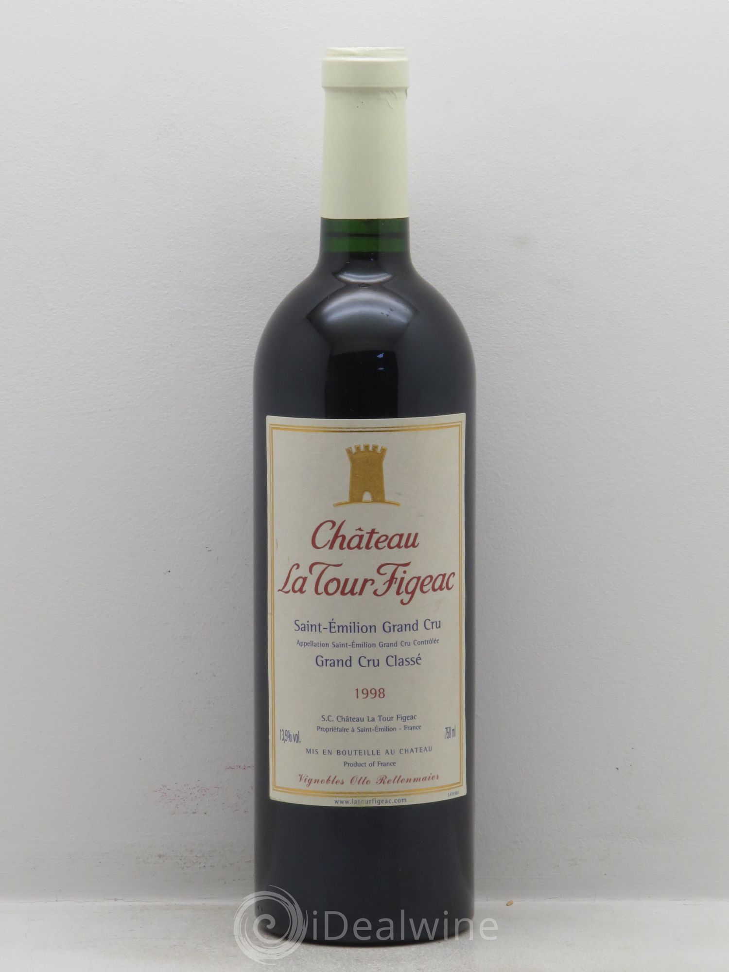 Château la Tour Figeac Grand Cru Classé 1998 - Lot de 1 bouteille - 0