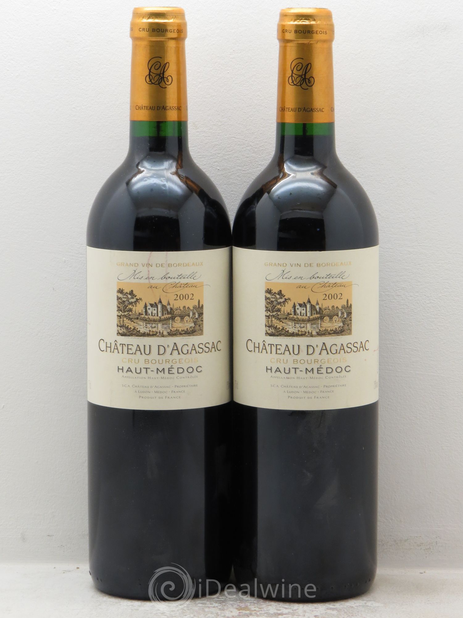 Château d' Agassac Cru Bourgeois 2002 - Lot de 2 bouteilles - 0