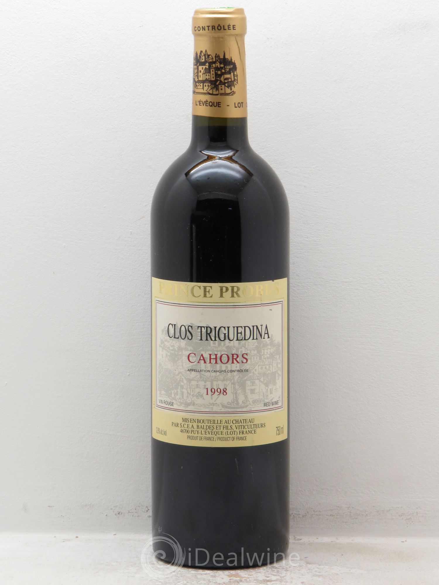 Cahors Clos Triguedina Probus Jean-Luc Baldès 1998 - Lot de 1 bouteille - 0