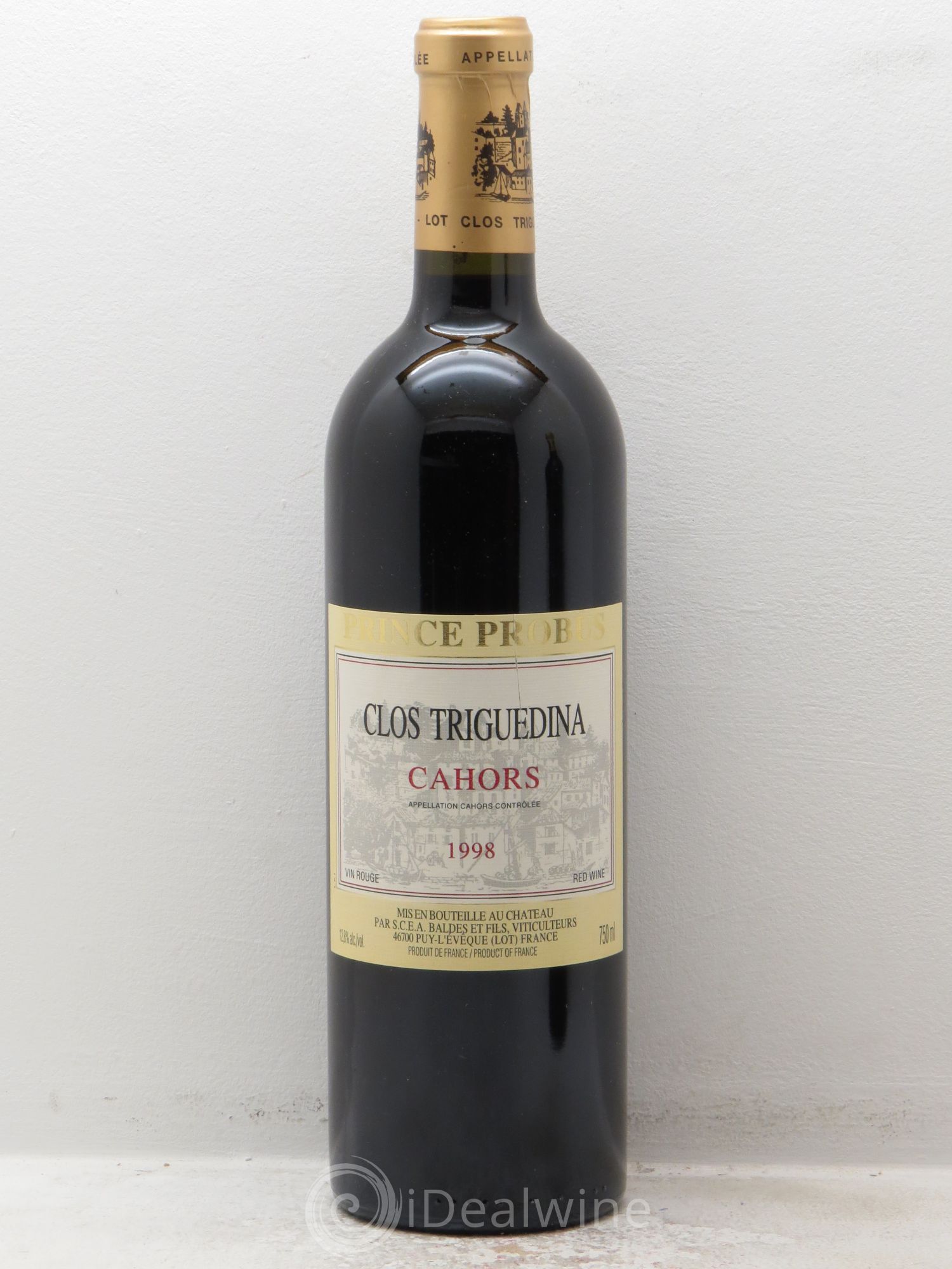 Cahors Clos Triguedina Probus Jean-Luc Baldès 1998 - Lot de 1 bouteille - 0