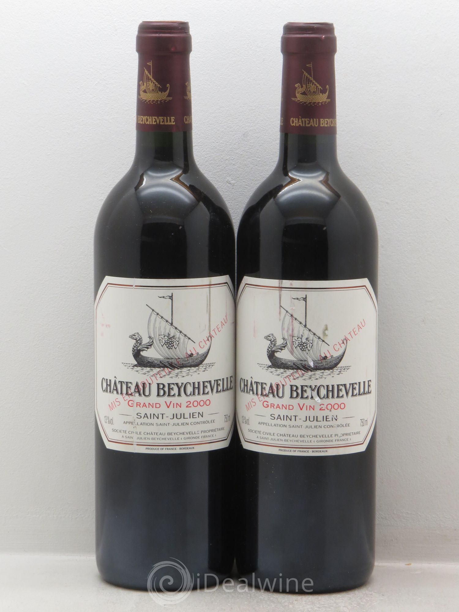 Château Beychevelle 4ème Grand Cru Classé 2000 - Lot de 2 bouteilles - 0
