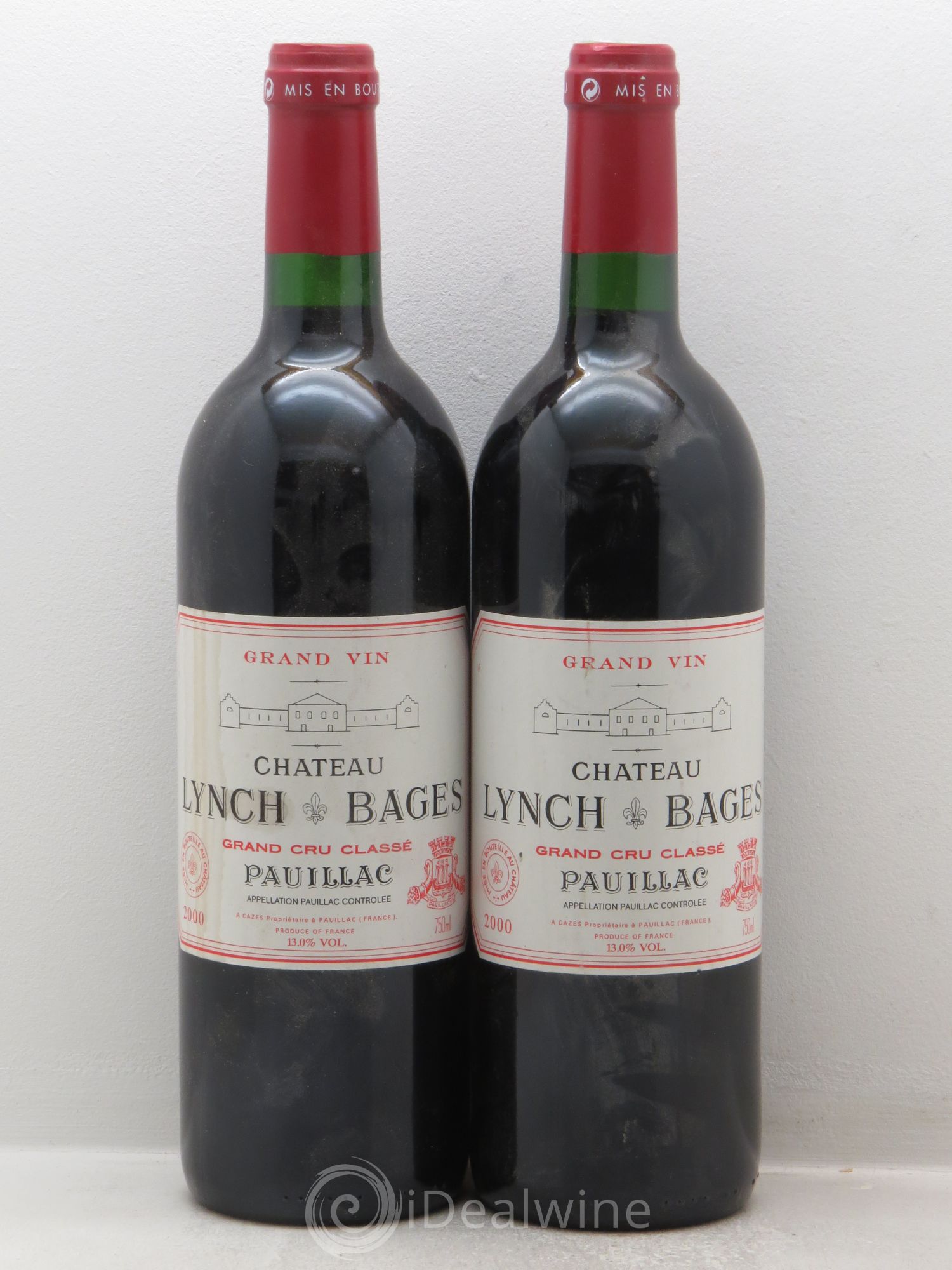 Château Lynch Bages 5ème Grand Cru Classé 2000 - Lot de 2 bouteilles - 0