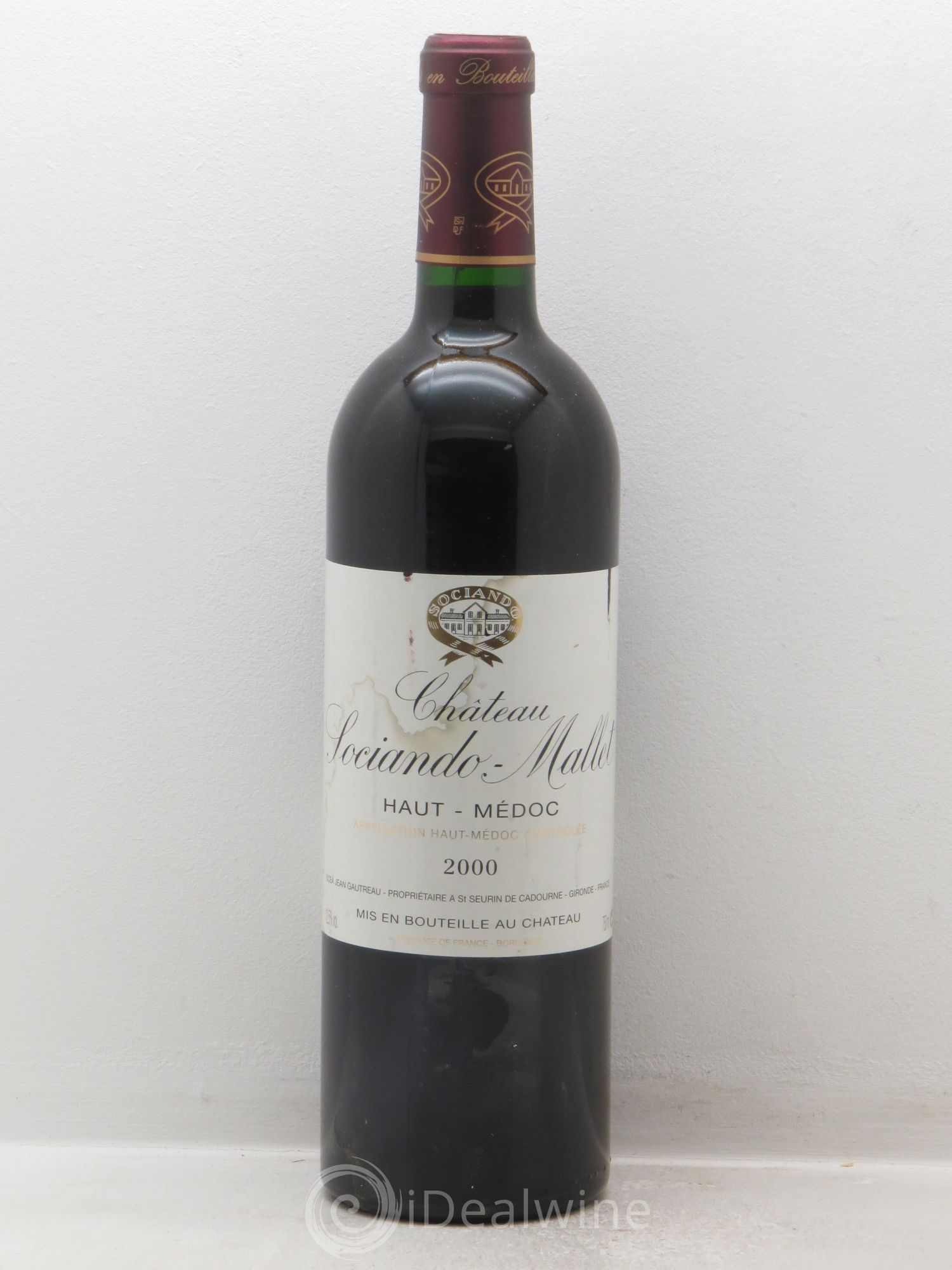 Château Sociando Mallet 2000 - Lot de 6 bouteilles - 0