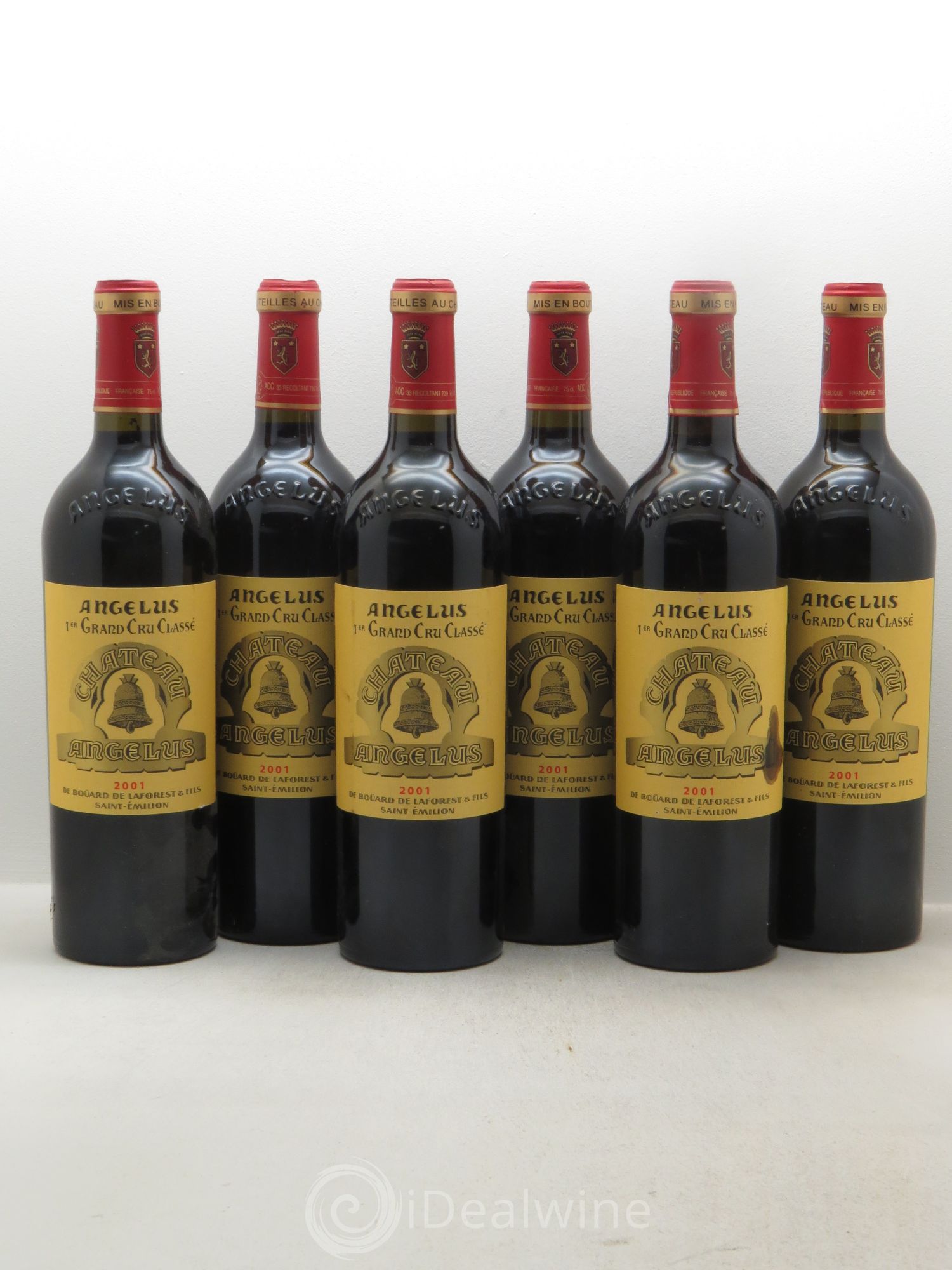Château Angélus 1er Grand Cru Classé A 2001 - Lot de 6 bouteilles - 0