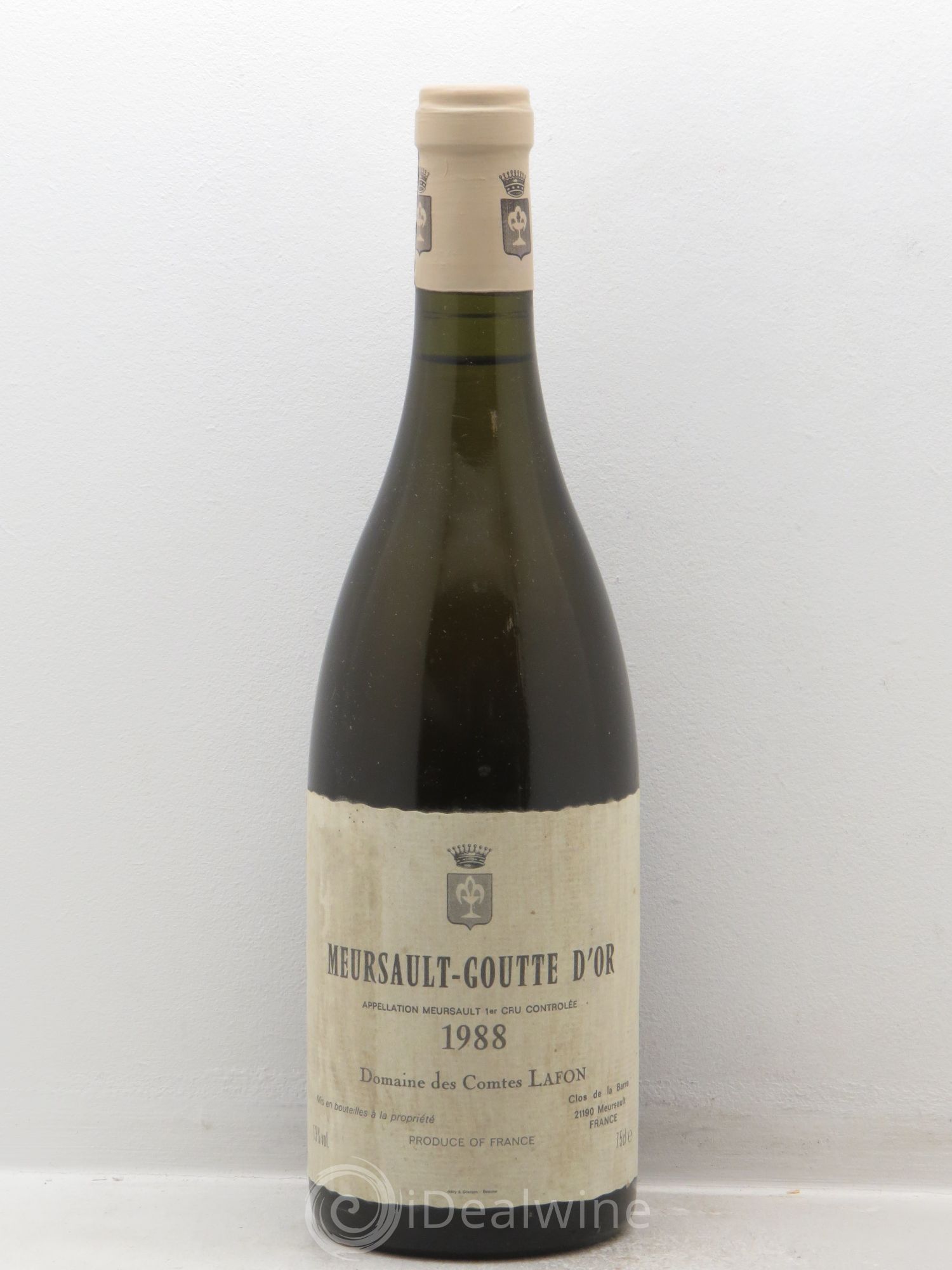 Meursault 1er Cru Goutte d'Or Comtes Lafon (Domaine des) 1988 - Lot de 1 bouteille - 0