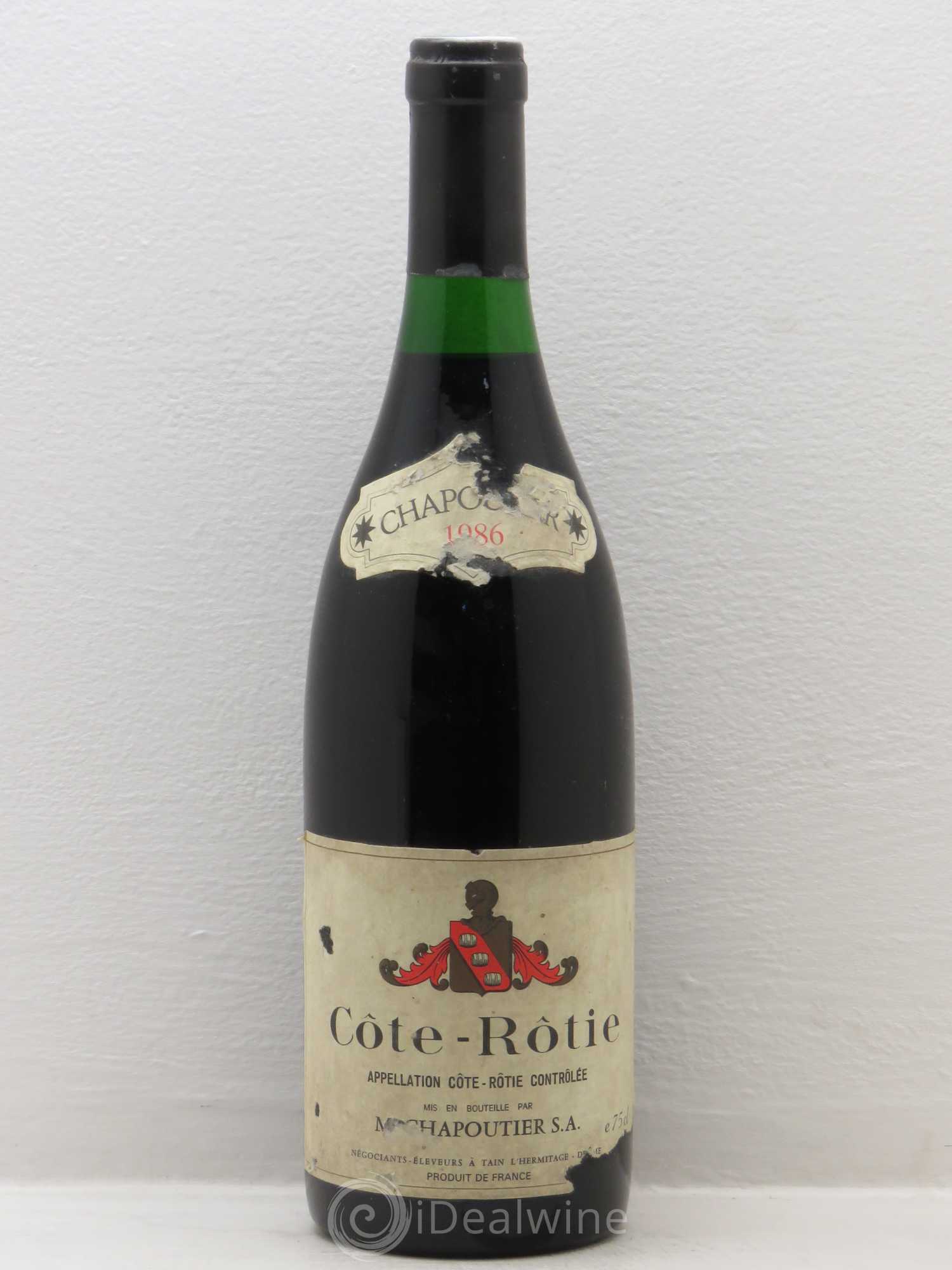 Côte-Rôtie Chapoutier 1986 - Lot de 1 bouteille - 0