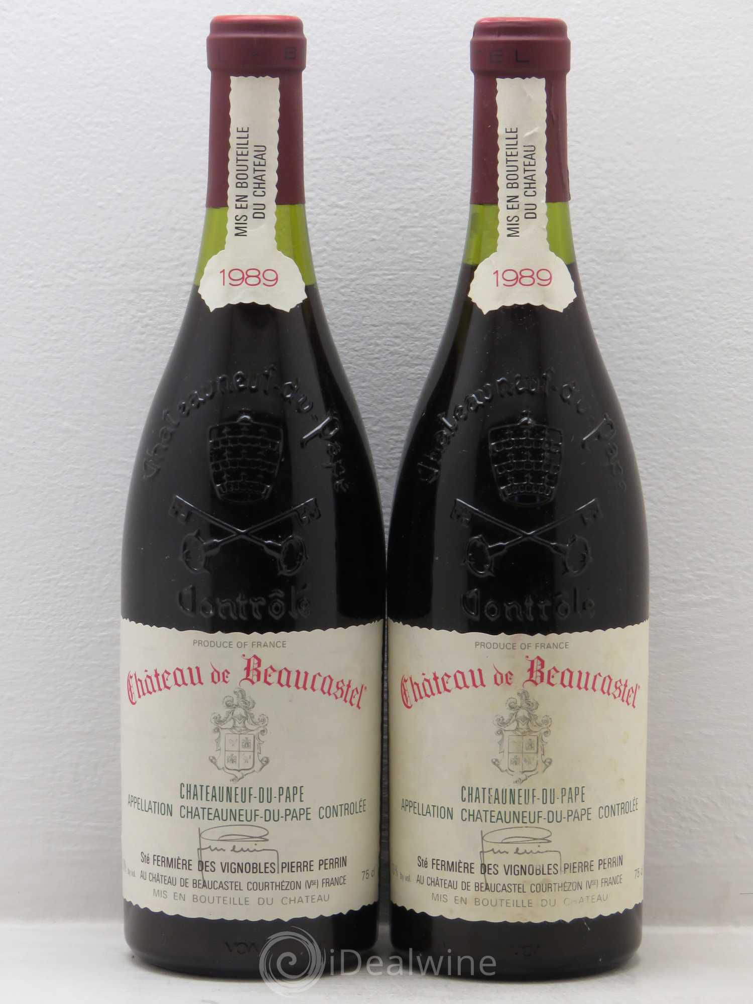 Châteauneuf-du-Pape Château de Beaucastel Famille Perrin 1989 - Lot de 2 bouteilles - 0