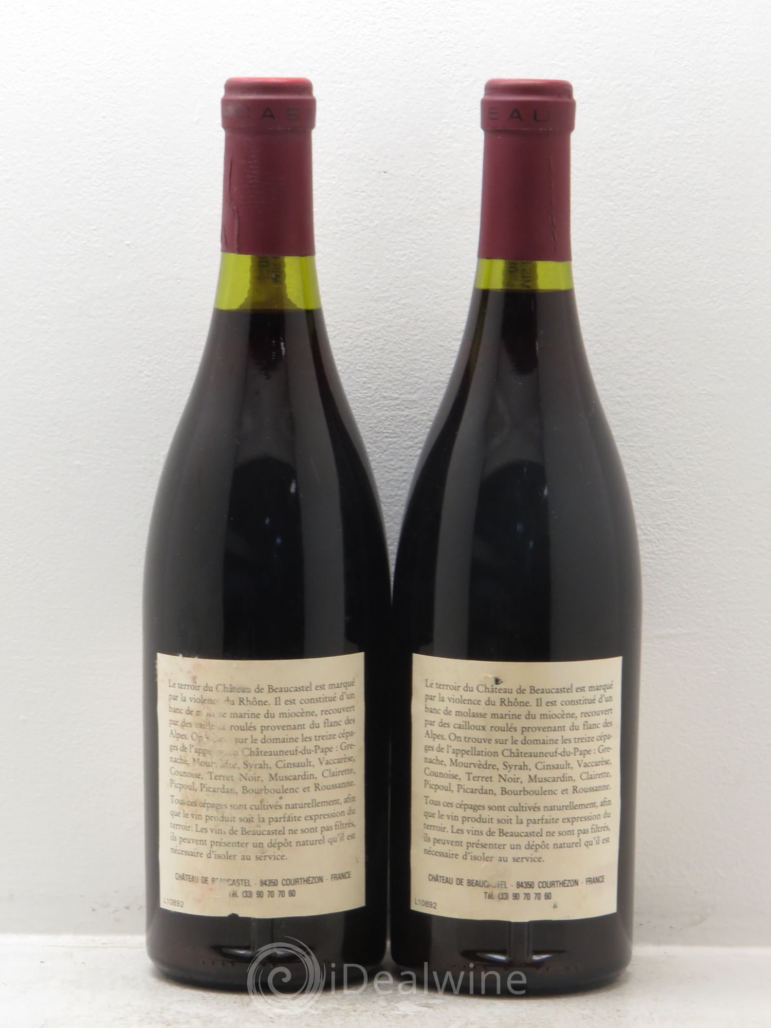 Châteauneuf-du-Pape Château de Beaucastel Famille Perrin 1989 - Lot de 2 bouteilles - 1