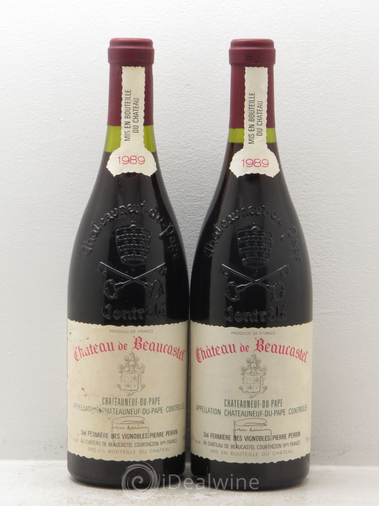 Châteauneuf-du-Pape Château de Beaucastel Famille Perrin 1989 - Lot de 2 bouteilles - 0