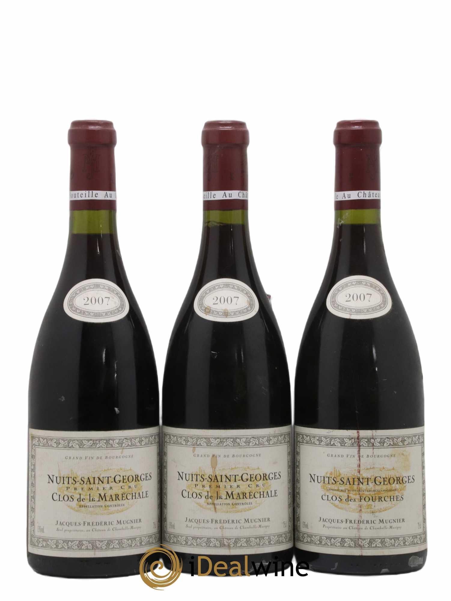 Nuits-Saint-Georges 1er Cru Clos de La Maréchale Jacques-Frédéric Mugnier 2007 - Lot de 3 bouteilles - 0