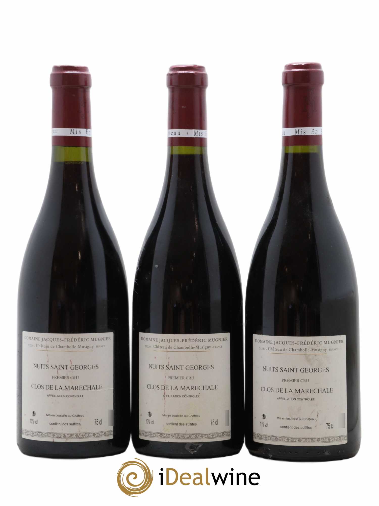 Nuits-Saint-Georges 1er Cru Clos de La Maréchale Jacques-Frédéric Mugnier 2010 - Lot of 3 bottles - 1