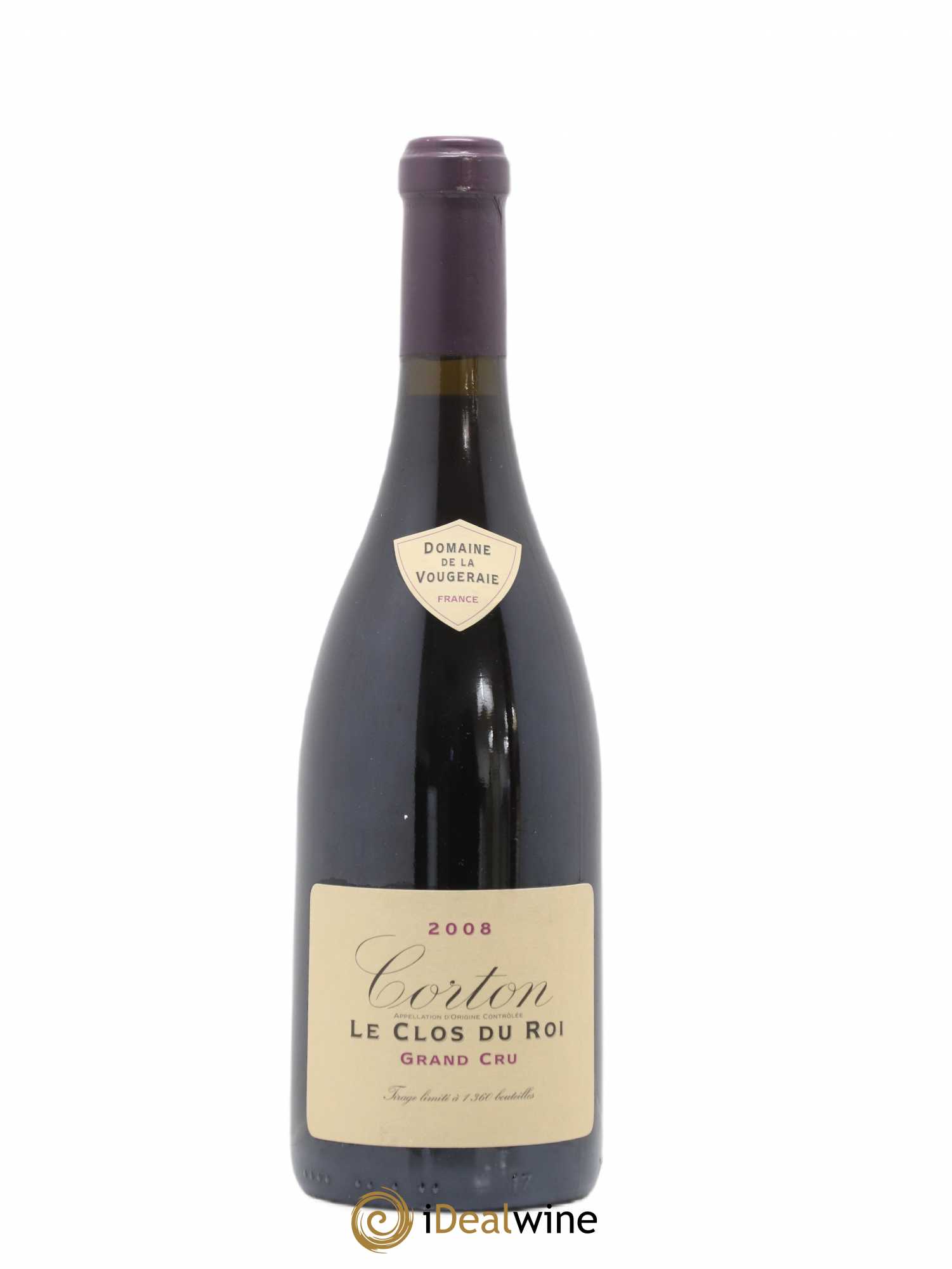 Corton Grand Cru Le Clos du Roi La Vougeraie 2008 - Lot de 1 bouteille - 0