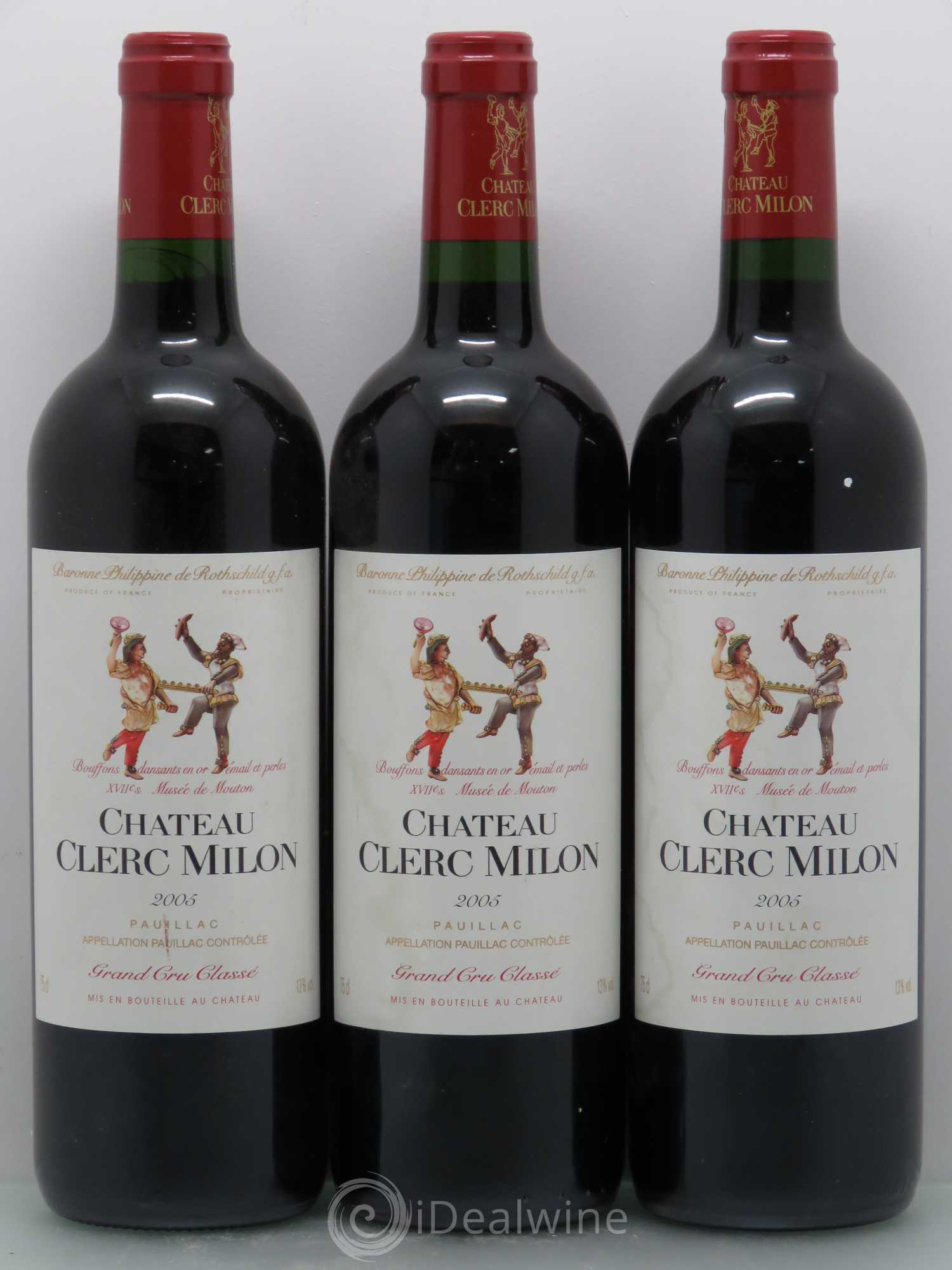 Château Clerc Milon 5ème Grand Cru Classé 2005 - Lot de 5 bouteilles - 1