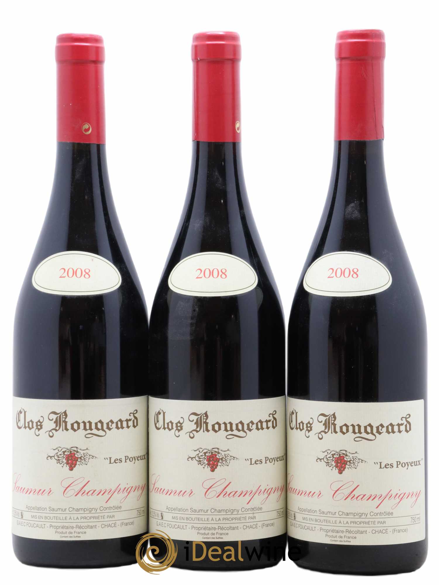 Saumur-Champigny Les Poyeux Clos Rougeard 2008 - Lot de 3 bouteilles - 0